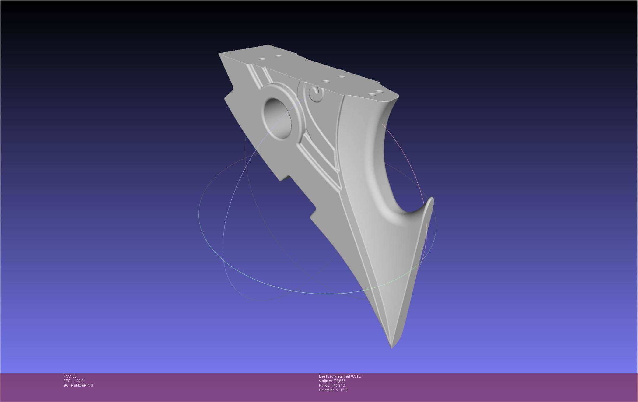 Gate Rory Mercury Axe Printable Assembly 3D print model_15