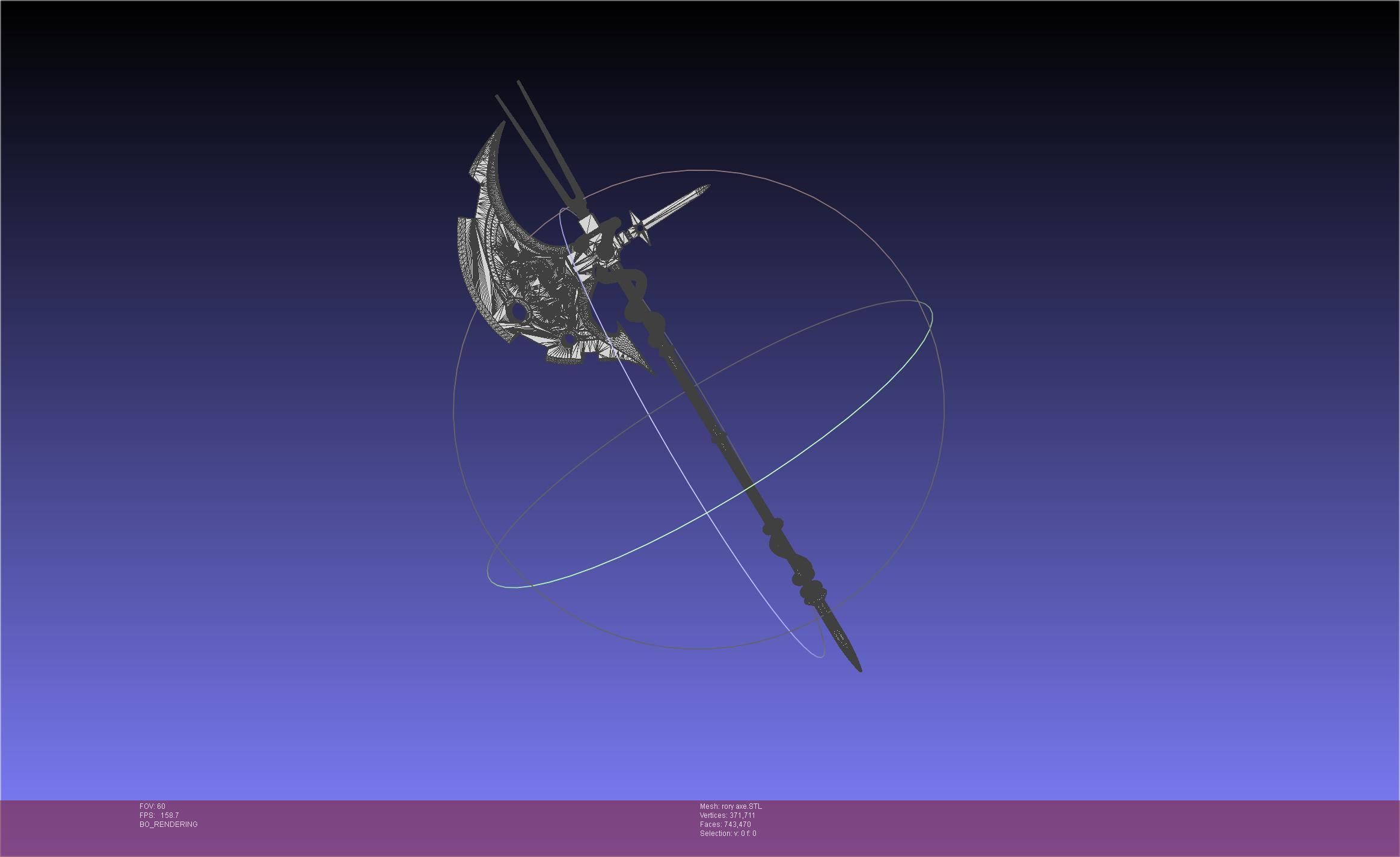Gate Rory Mercury Axe Printable Assembly 3D print model_75