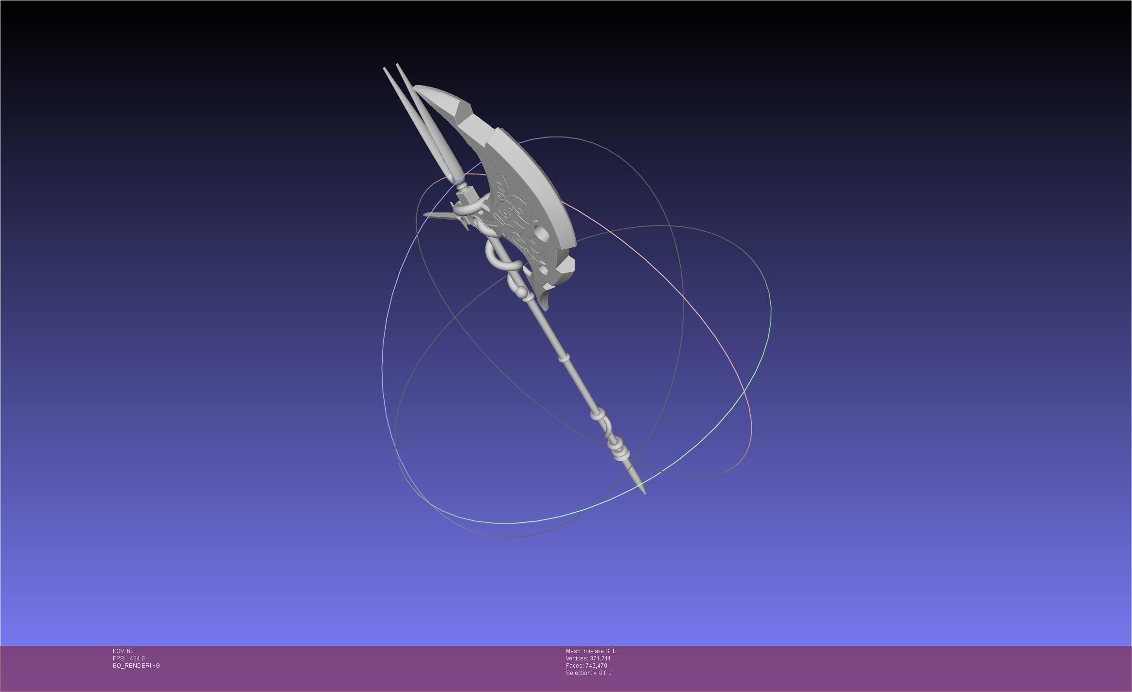 Gate Rory Mercury Axe Printable Assembly 3D print model_70
