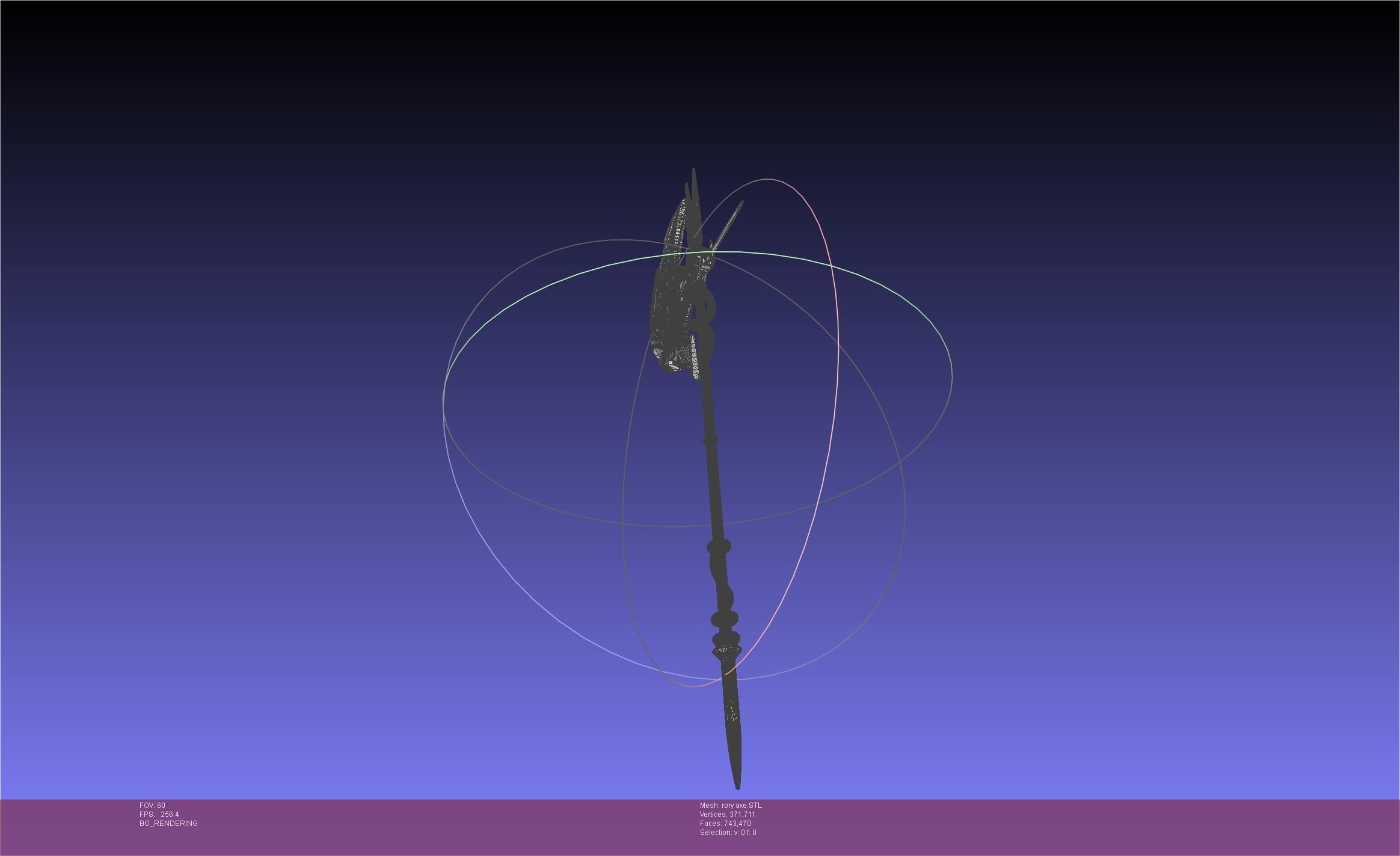 Gate Rory Mercury Axe Printable Assembly 3D print model_83