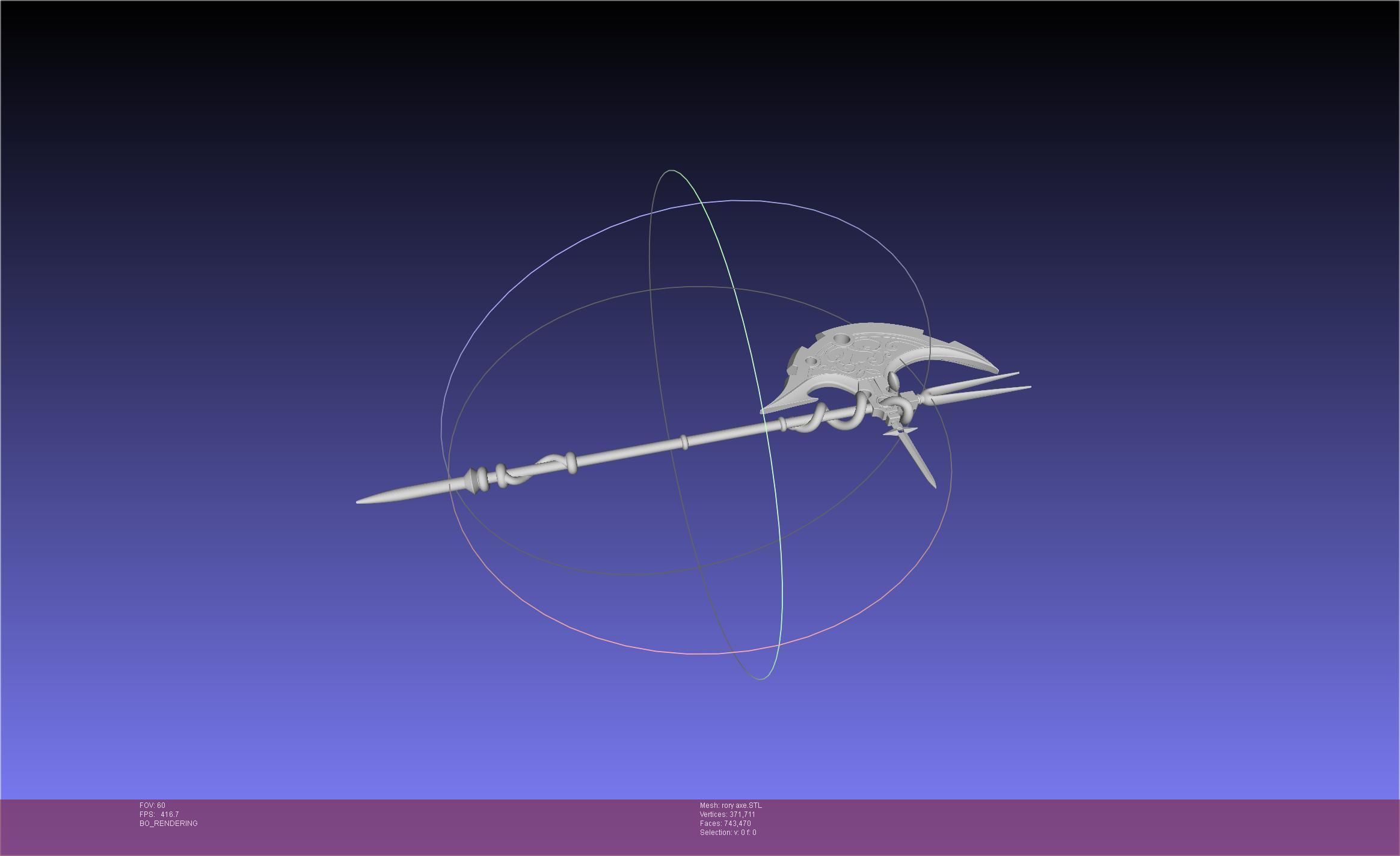 Gate Rory Mercury Axe Printable Assembly 3D print model_37
