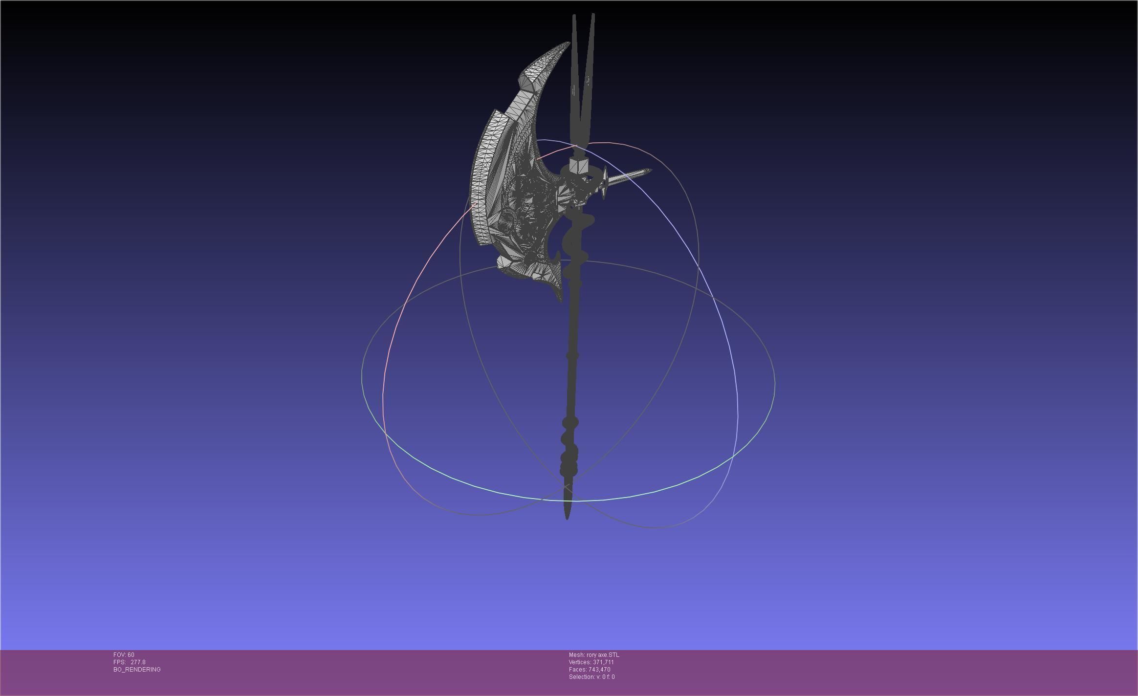 Gate Rory Mercury Axe Printable Assembly 3D print model_88