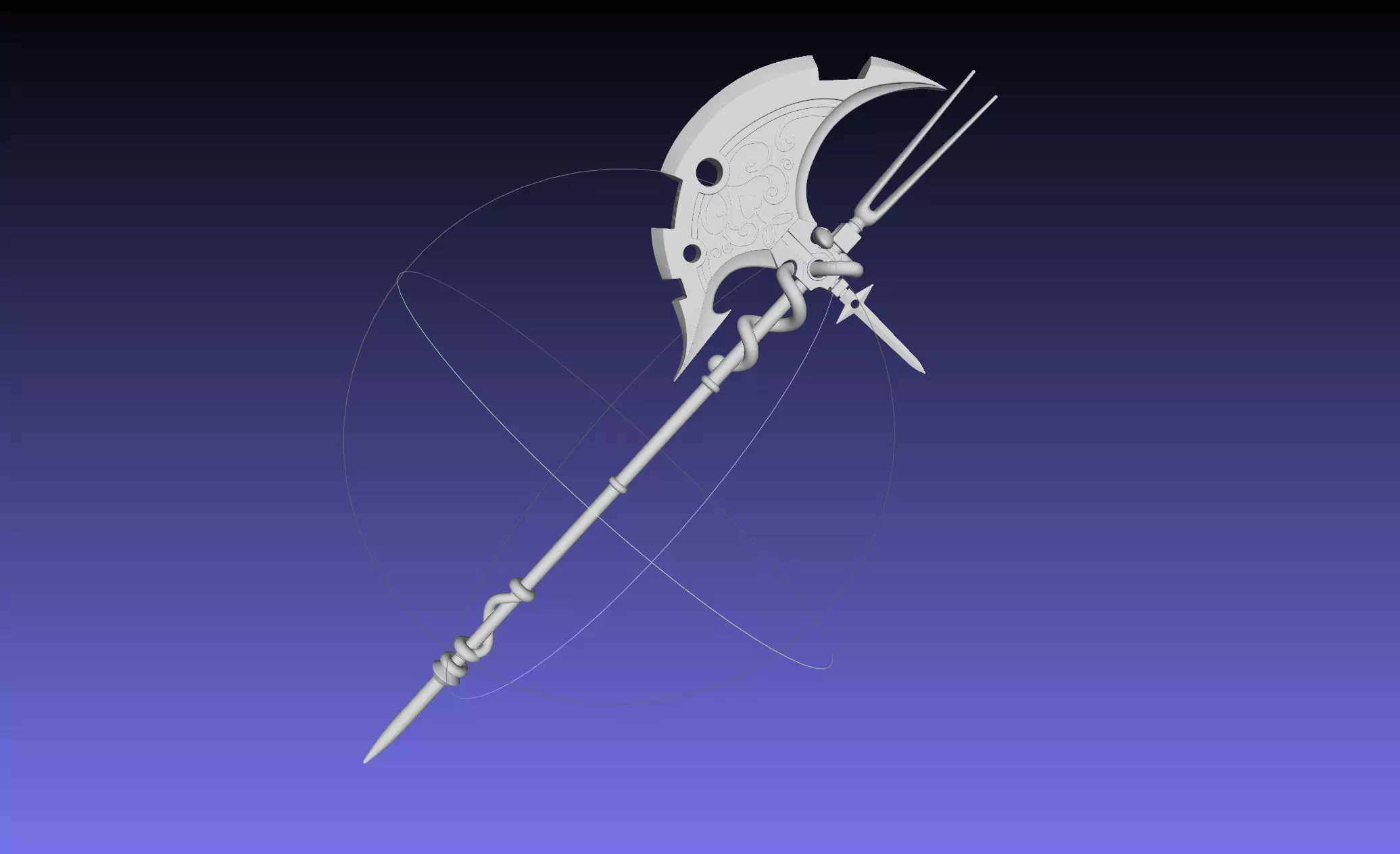 Gate Rory Mercury Axe Printable Assembly 3D print model_0