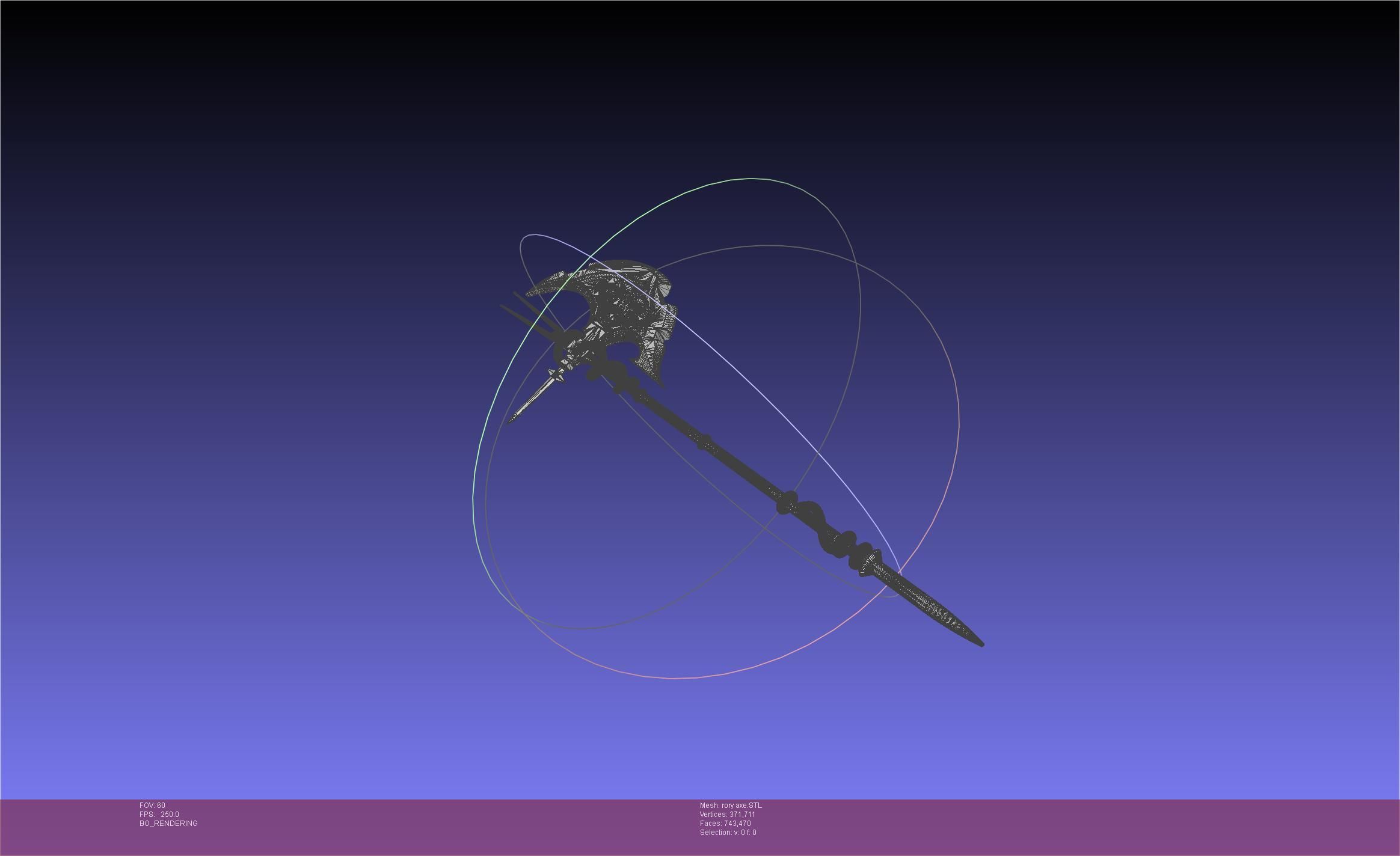 Gate Rory Mercury Axe Printable Assembly 3D print model_90
