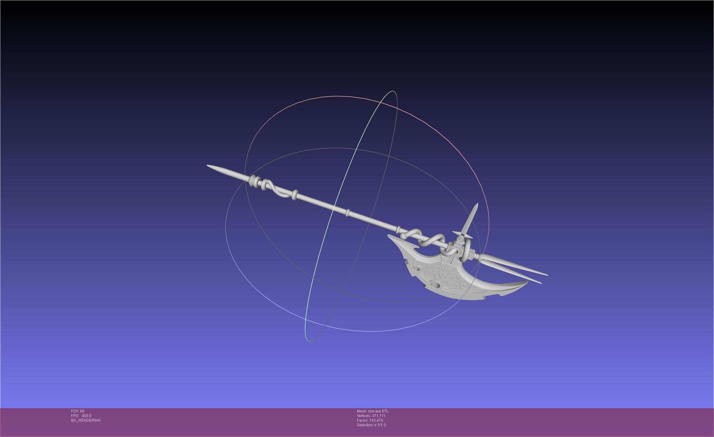 Gate Rory Mercury Axe Printable Assembly 3D print model_49