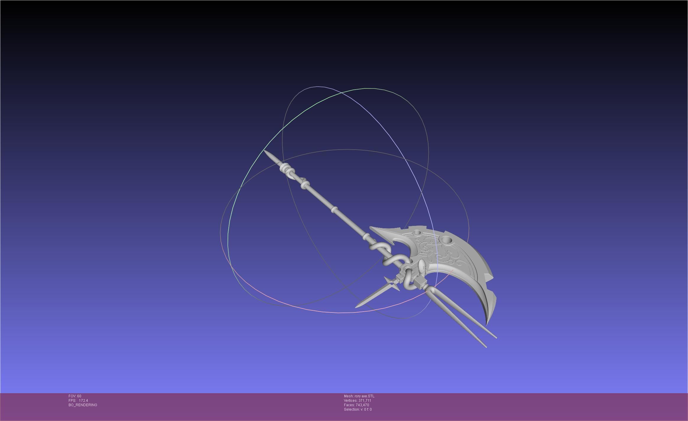 Gate Rory Mercury Axe Printable Assembly 3D print model_36