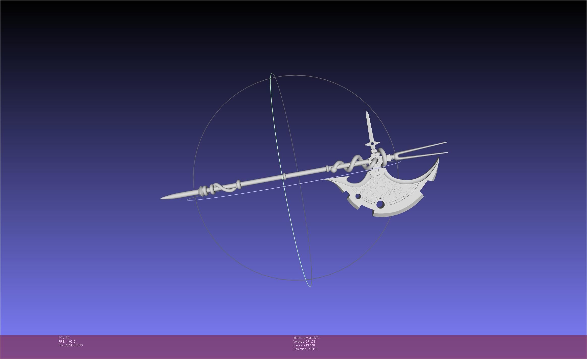 Gate Rory Mercury Axe Printable Assembly 3D print model_19