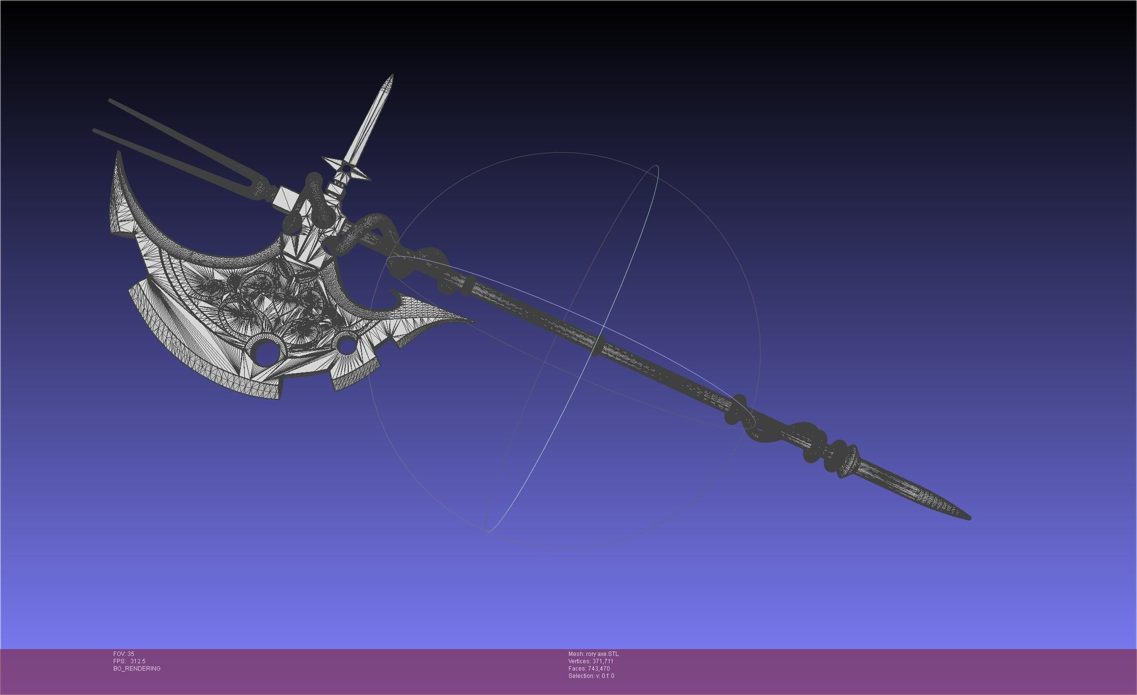 Gate Rory Mercury Axe Printable Assembly 3D print model_101