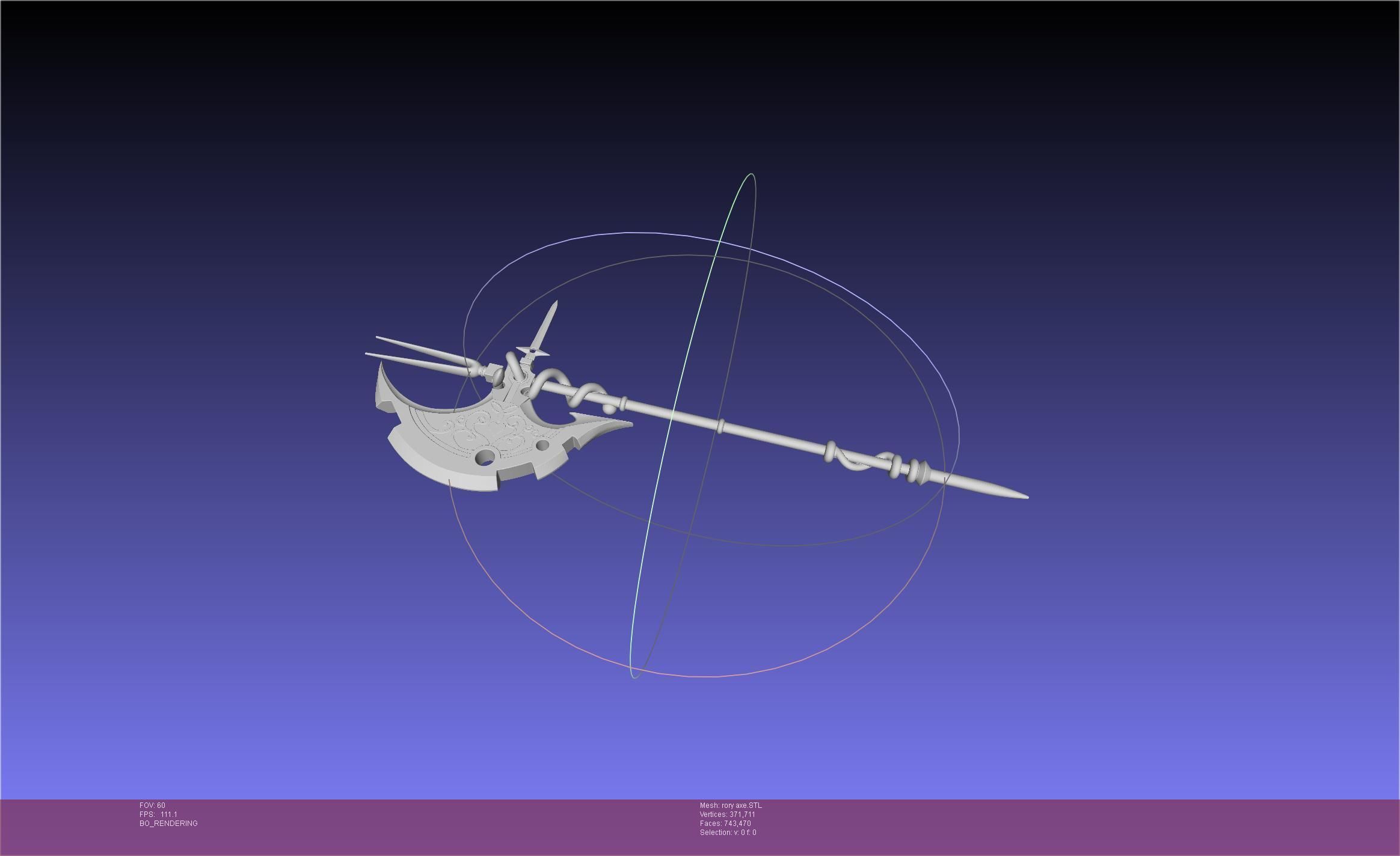 Gate Rory Mercury Axe Printable Assembly 3D print model_34