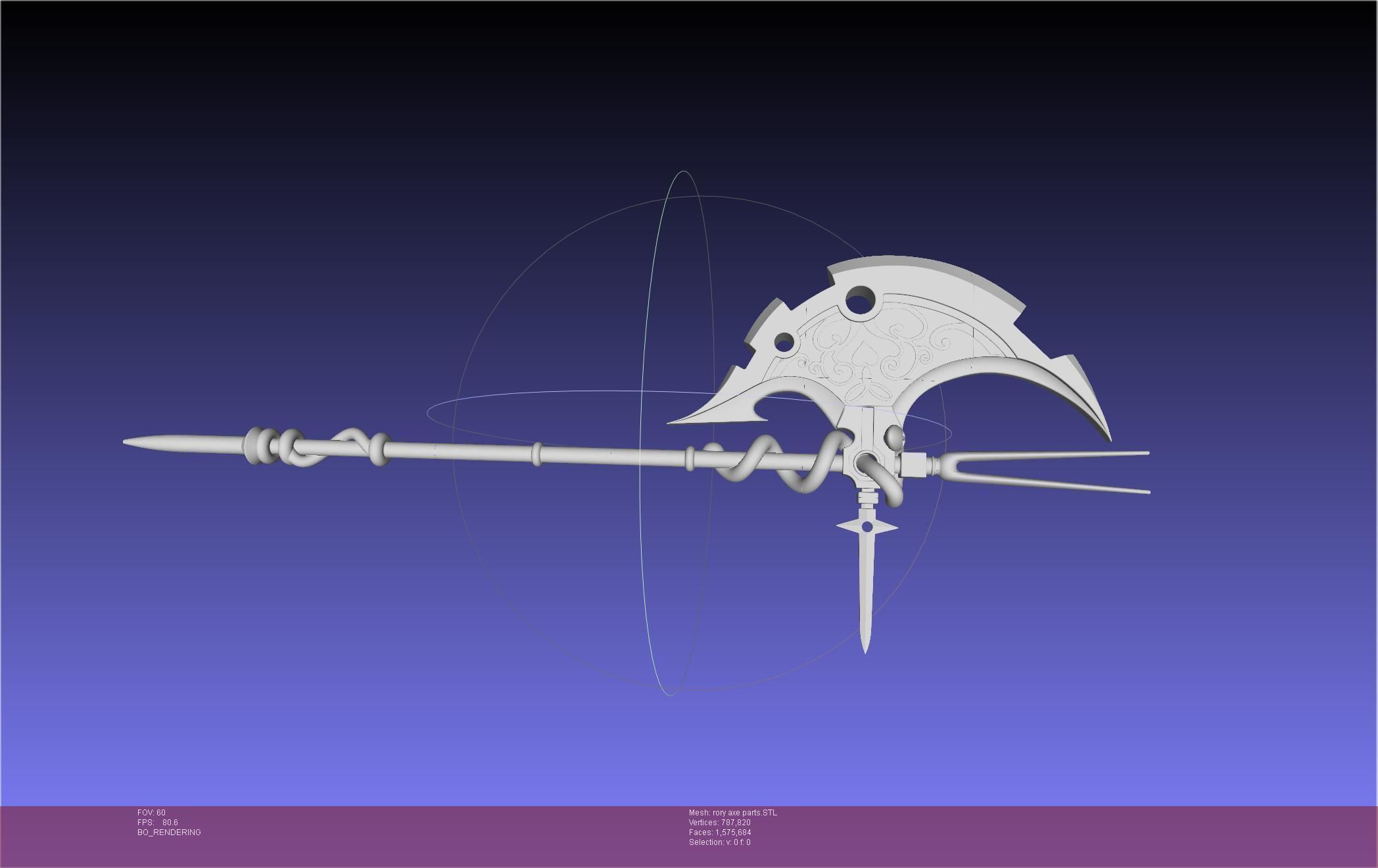 Gate Rory Mercury Axe Printable Assembly 3D print model_141