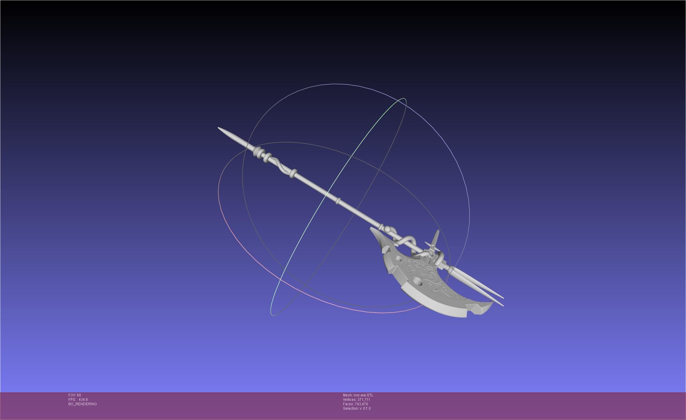 Gate Rory Mercury Axe Printable Assembly 3D print model_51