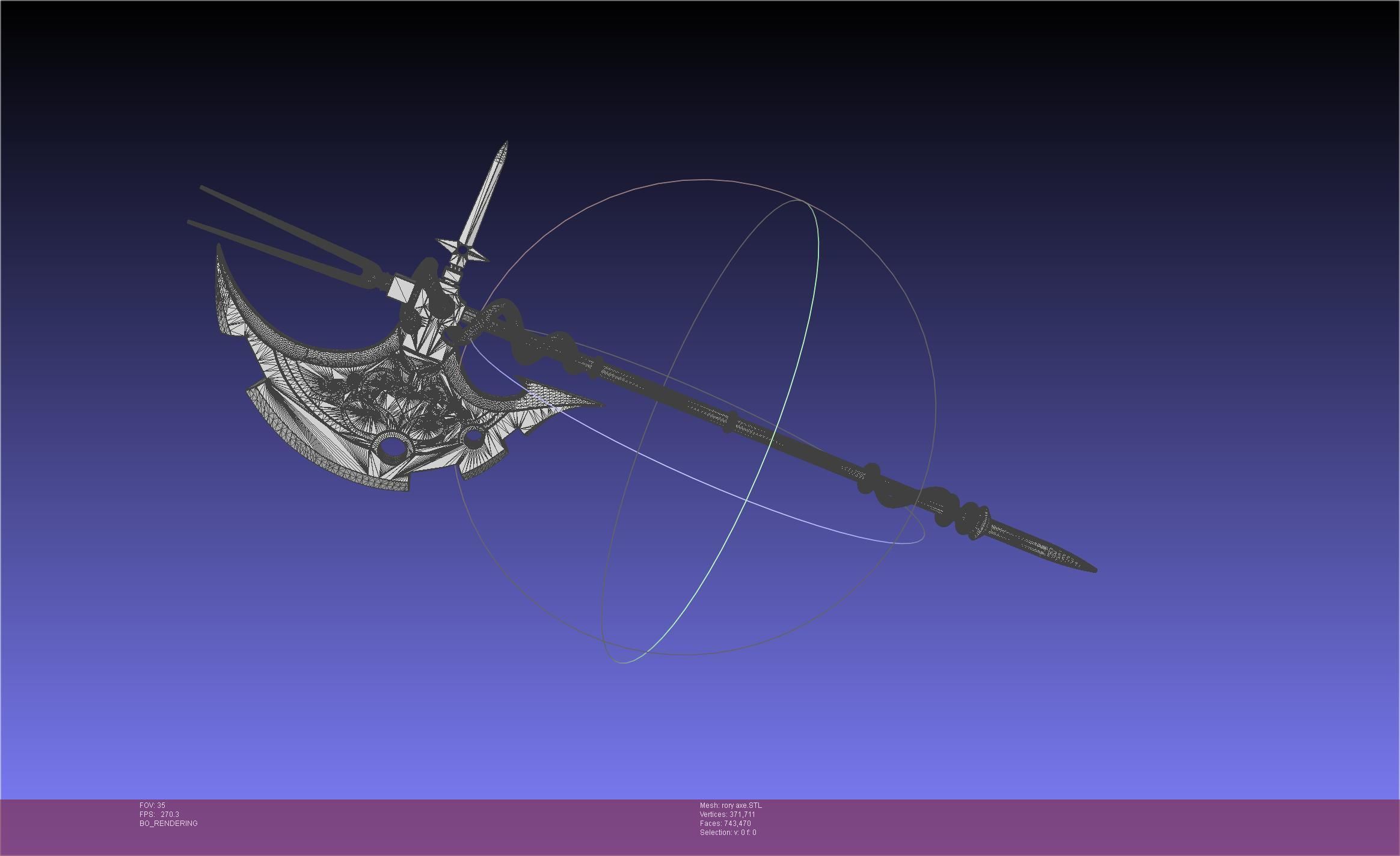 Gate Rory Mercury Axe Printable Assembly 3D print model_103