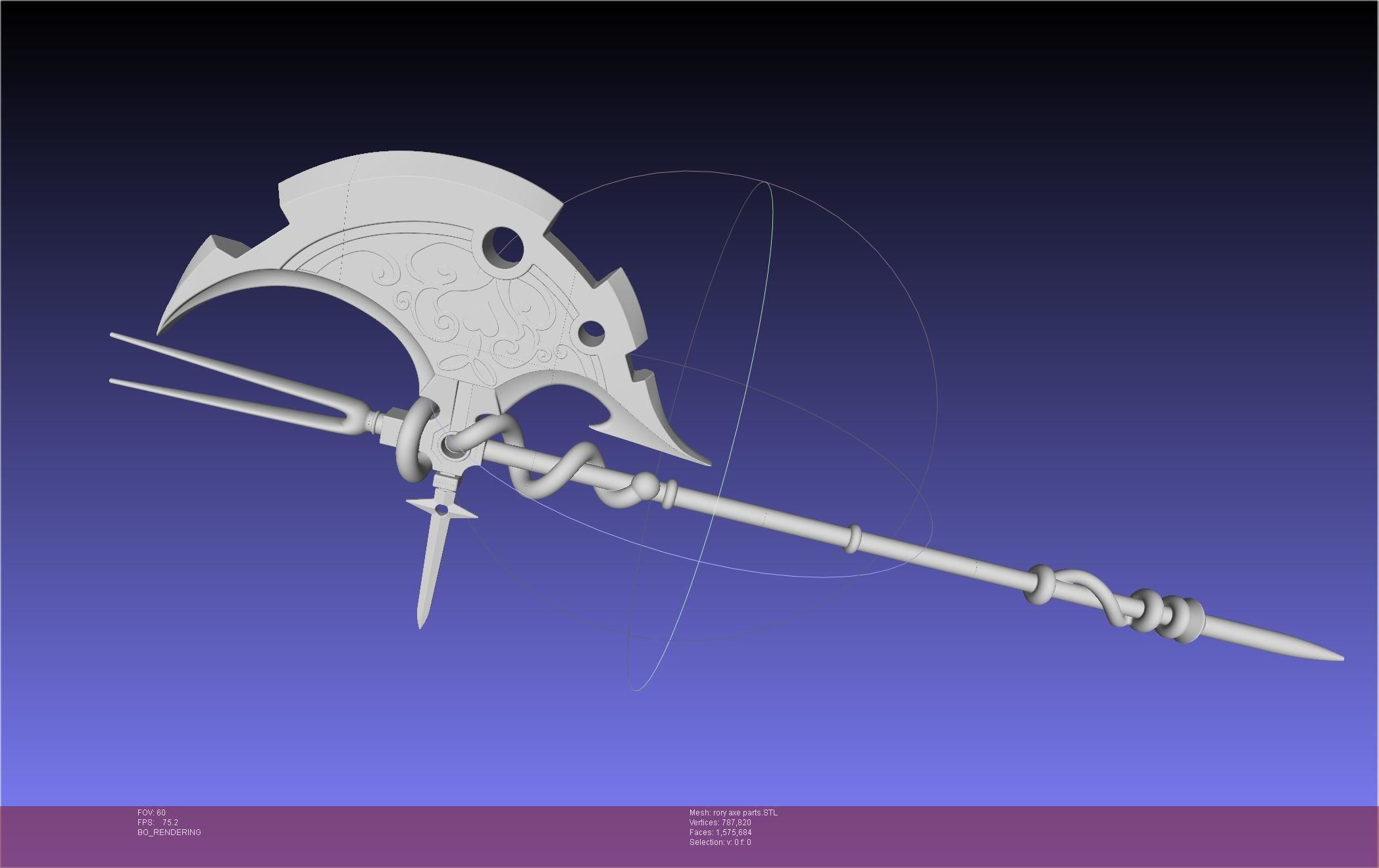 Gate Rory Mercury Axe Printable Assembly 3D print model_116