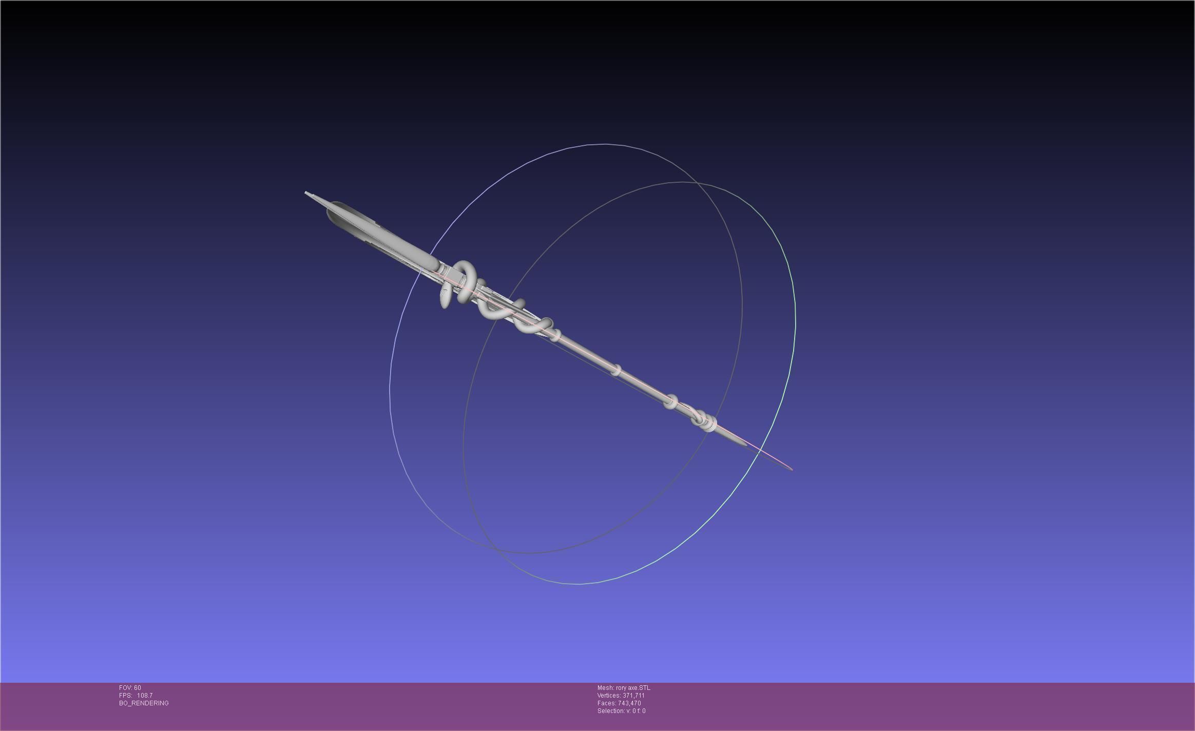 Gate Rory Mercury Axe Printable Assembly 3D print model_26