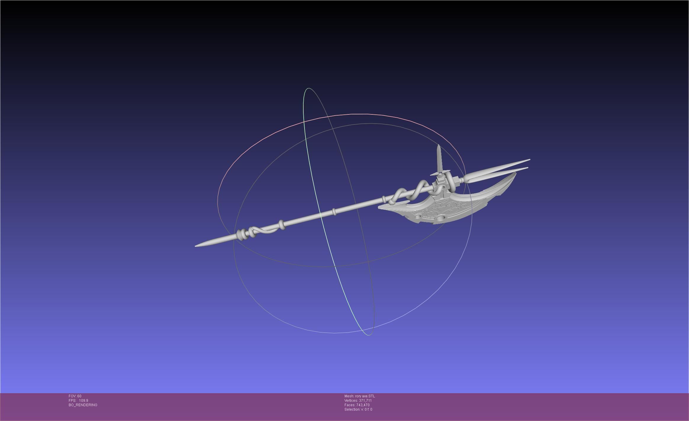 Gate Rory Mercury Axe Printable Assembly 3D print model_18
