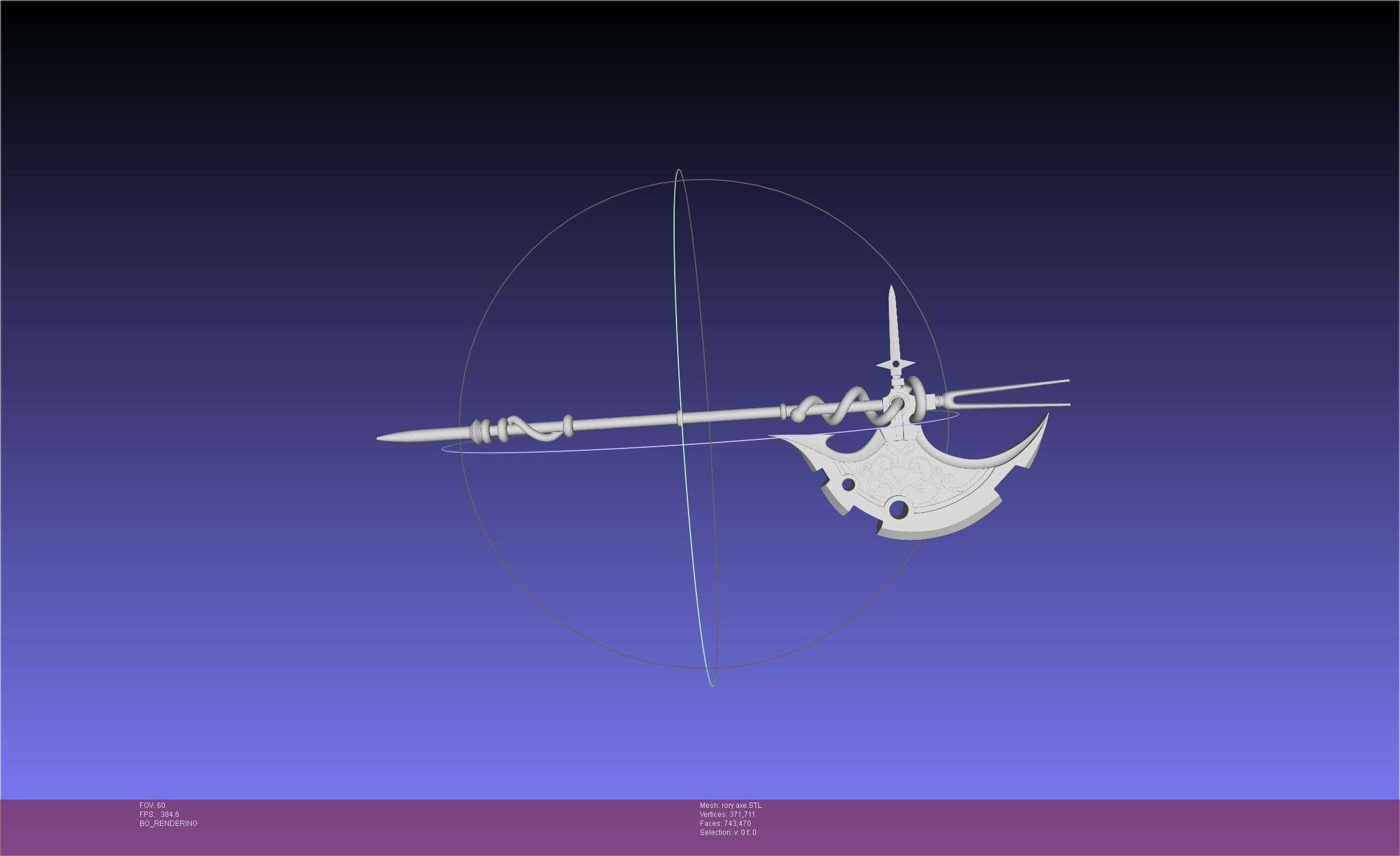 Gate Rory Mercury Axe Printable Assembly 3D print model_50