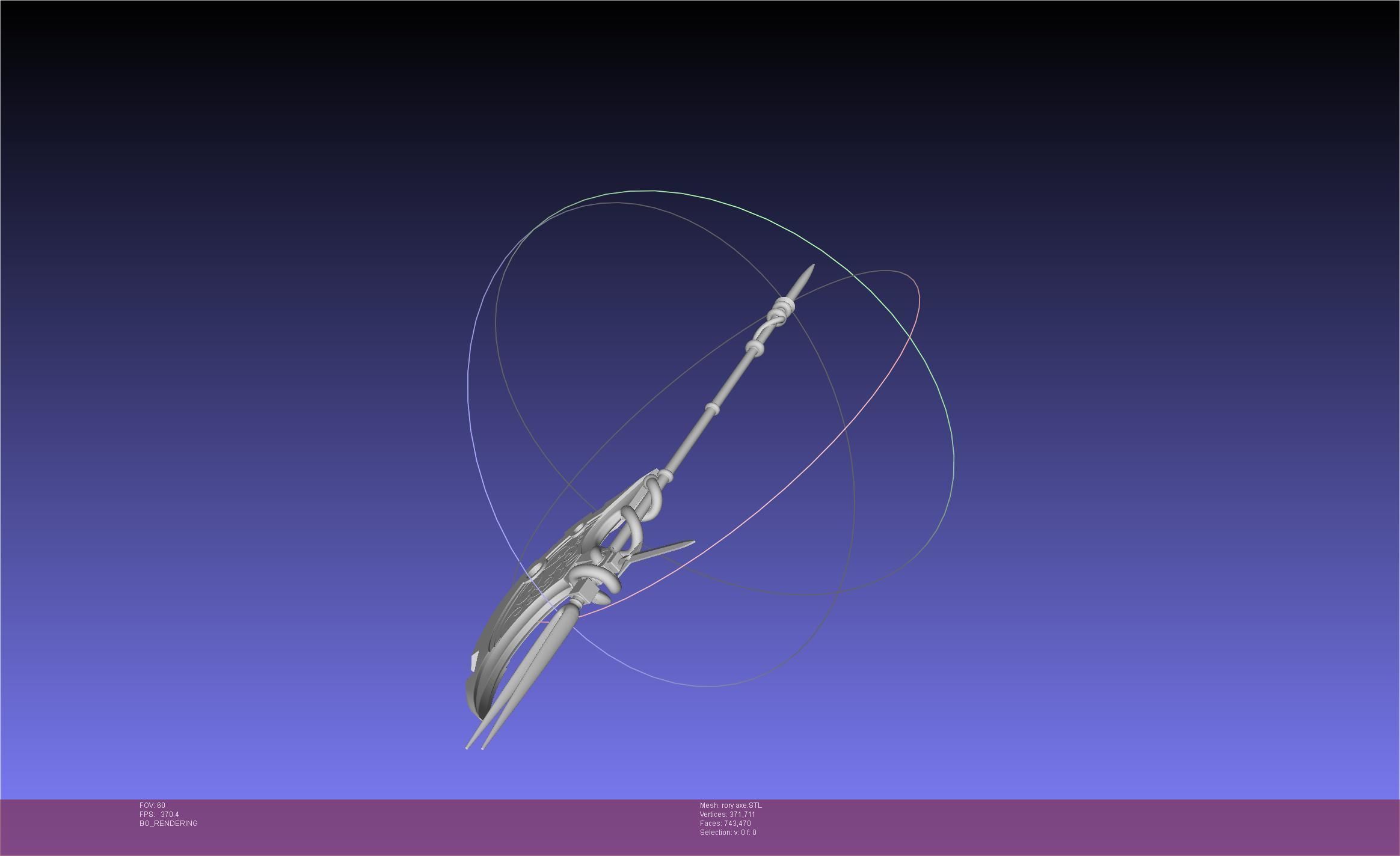 Gate Rory Mercury Axe Printable Assembly 3D print model_43