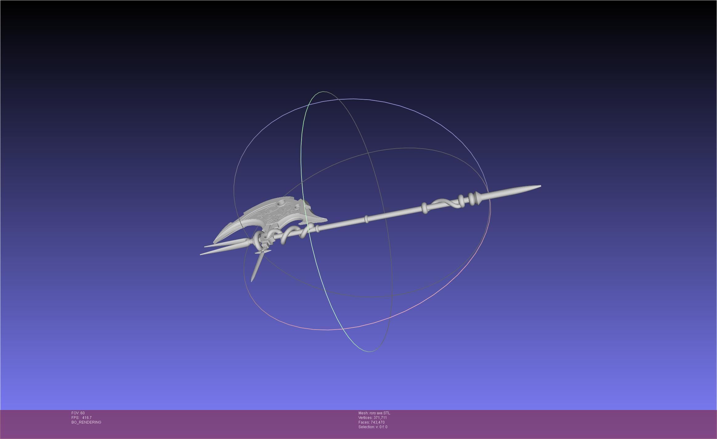 Gate Rory Mercury Axe Printable Assembly 3D print model_61