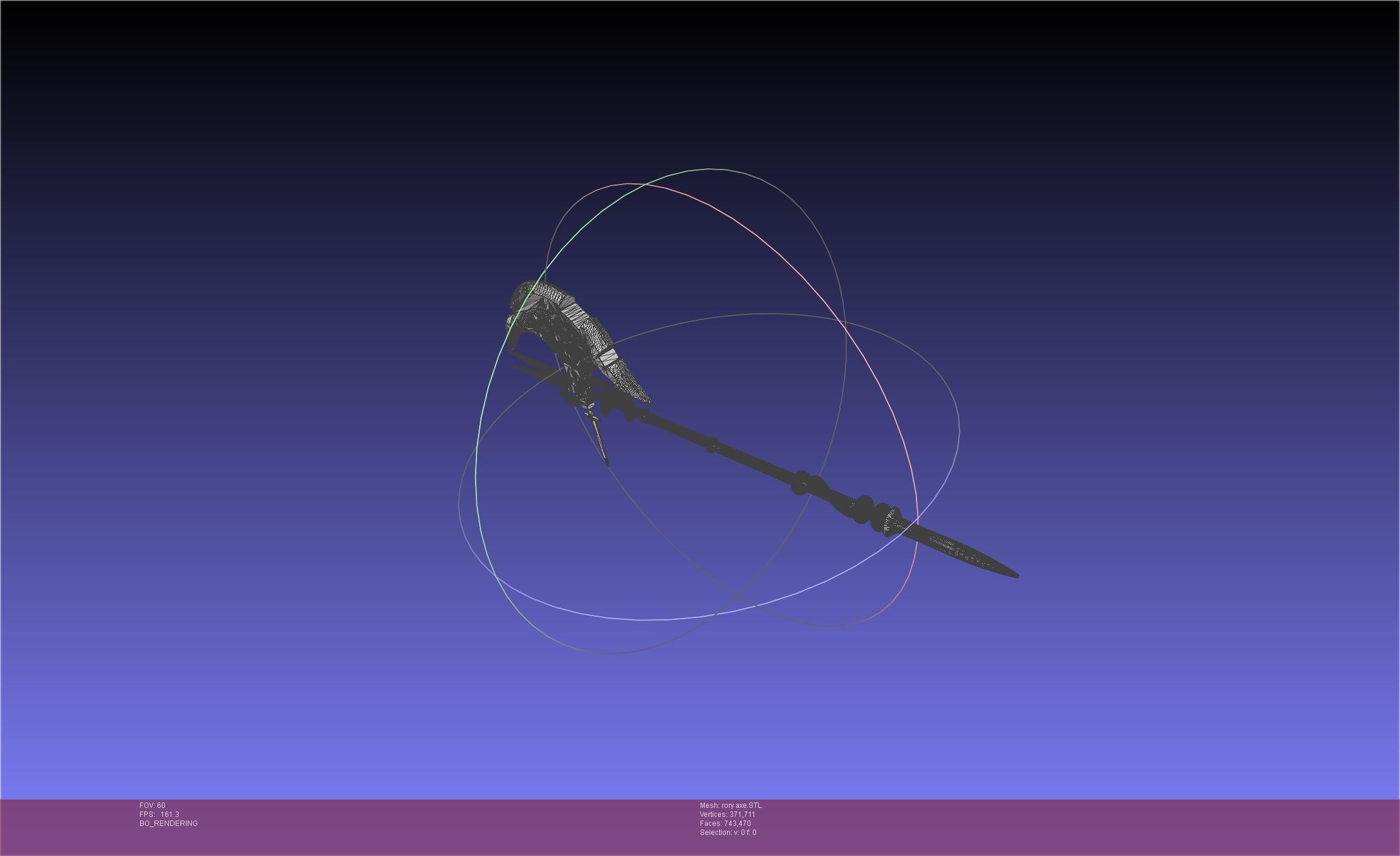 Gate Rory Mercury Axe Printable Assembly 3D print model_79