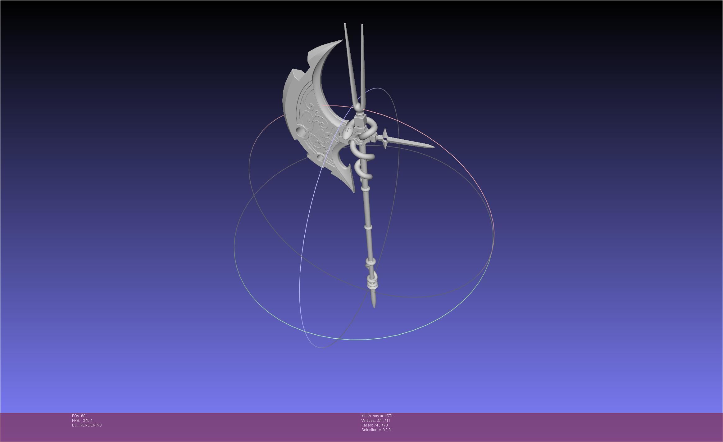 Gate Rory Mercury Axe Printable Assembly 3D print model_72