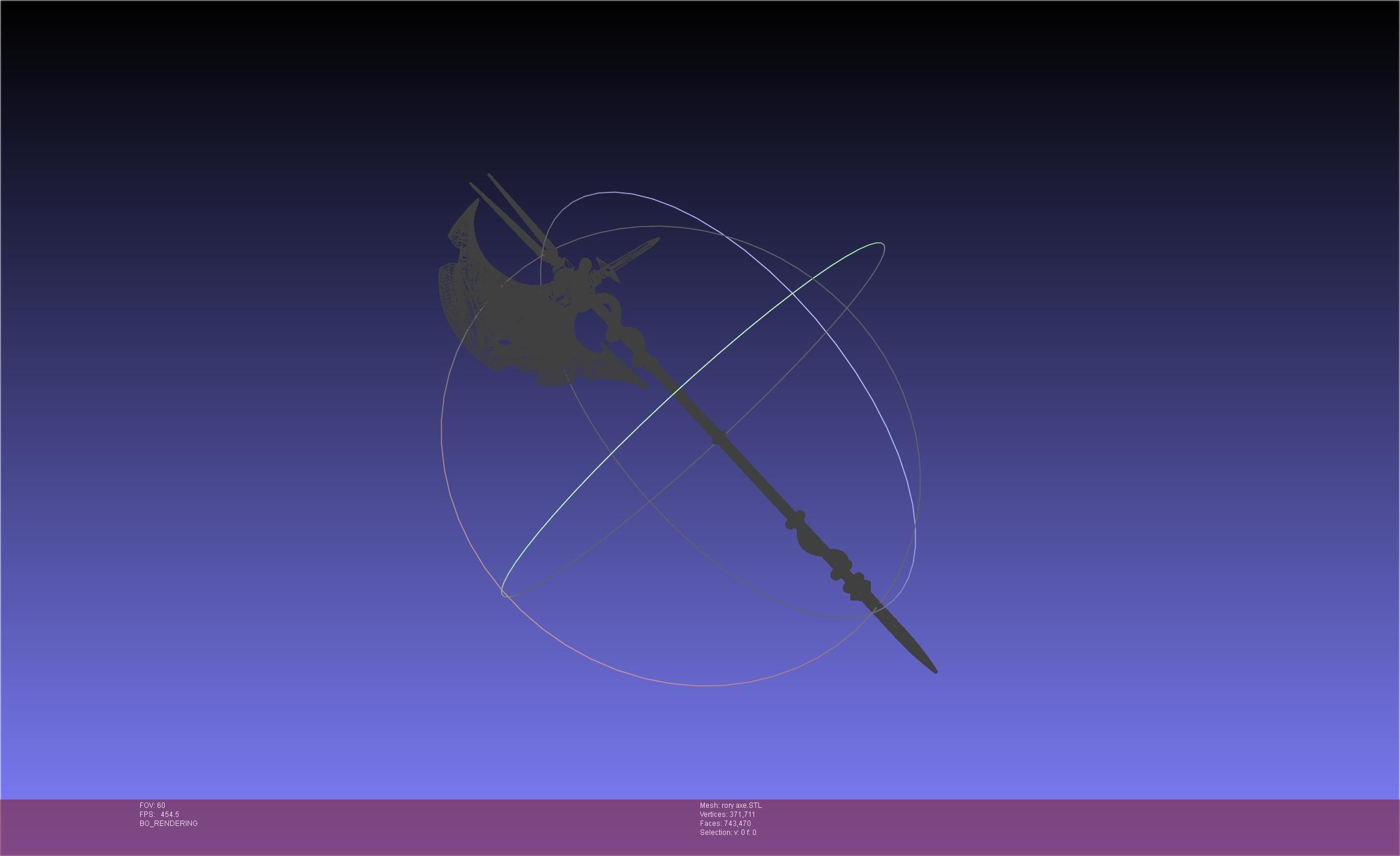 Gate Rory Mercury Axe Printable Assembly 3D print model_92