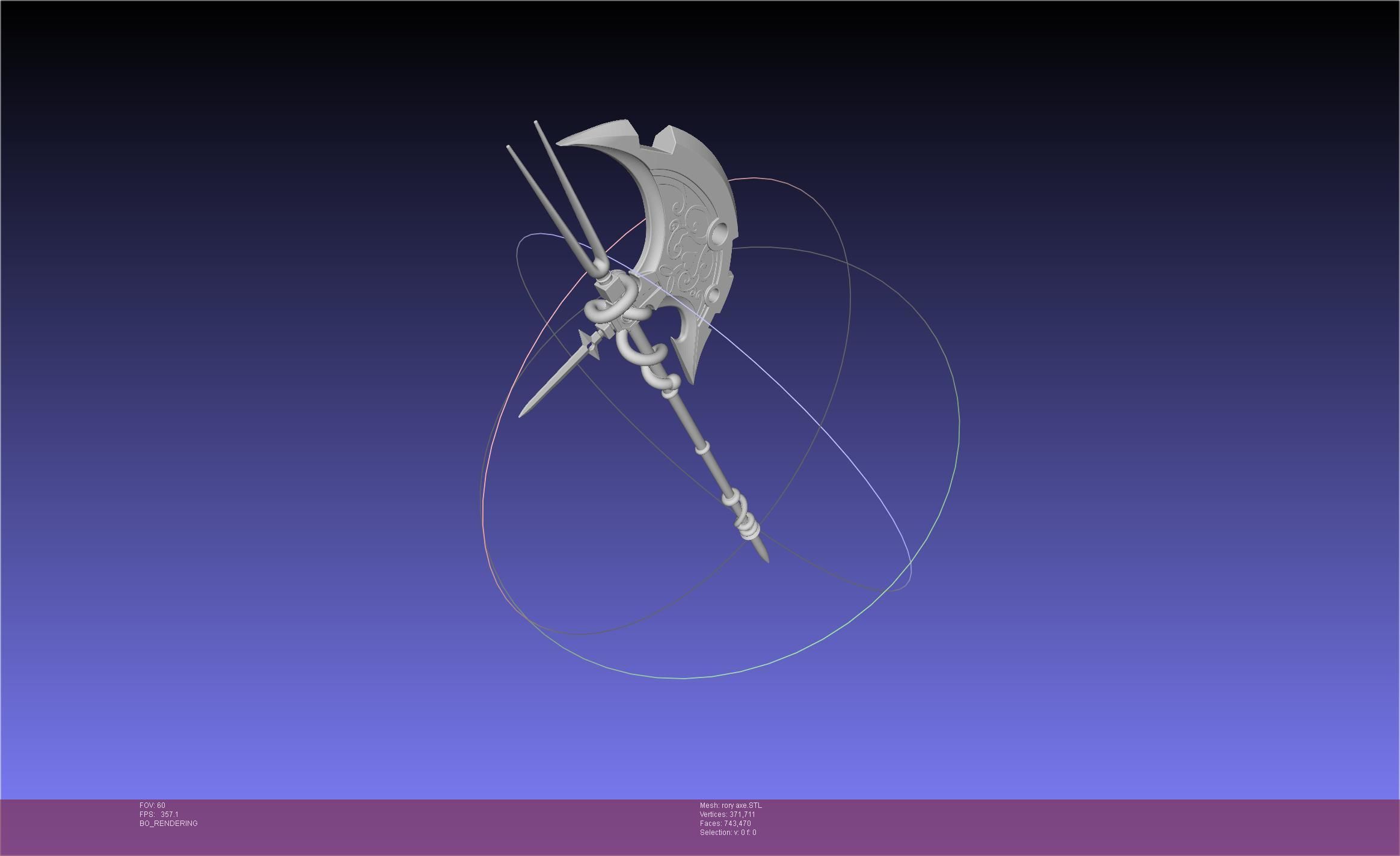 Gate Rory Mercury Axe Printable Assembly 3D print model_65
