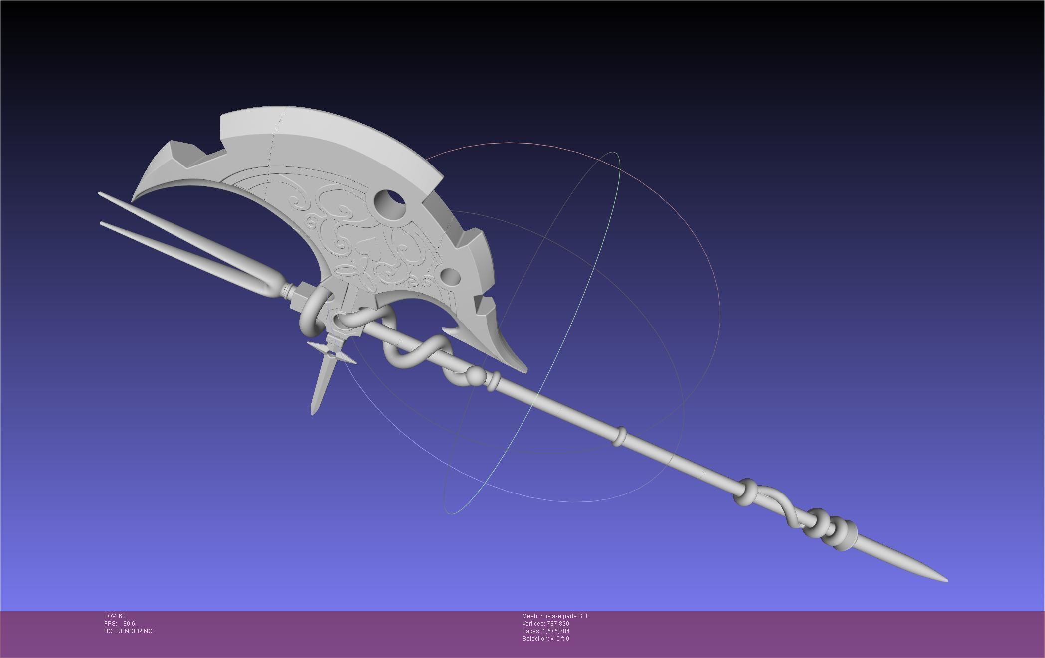 Gate Rory Mercury Axe Printable Assembly 3D print model_115