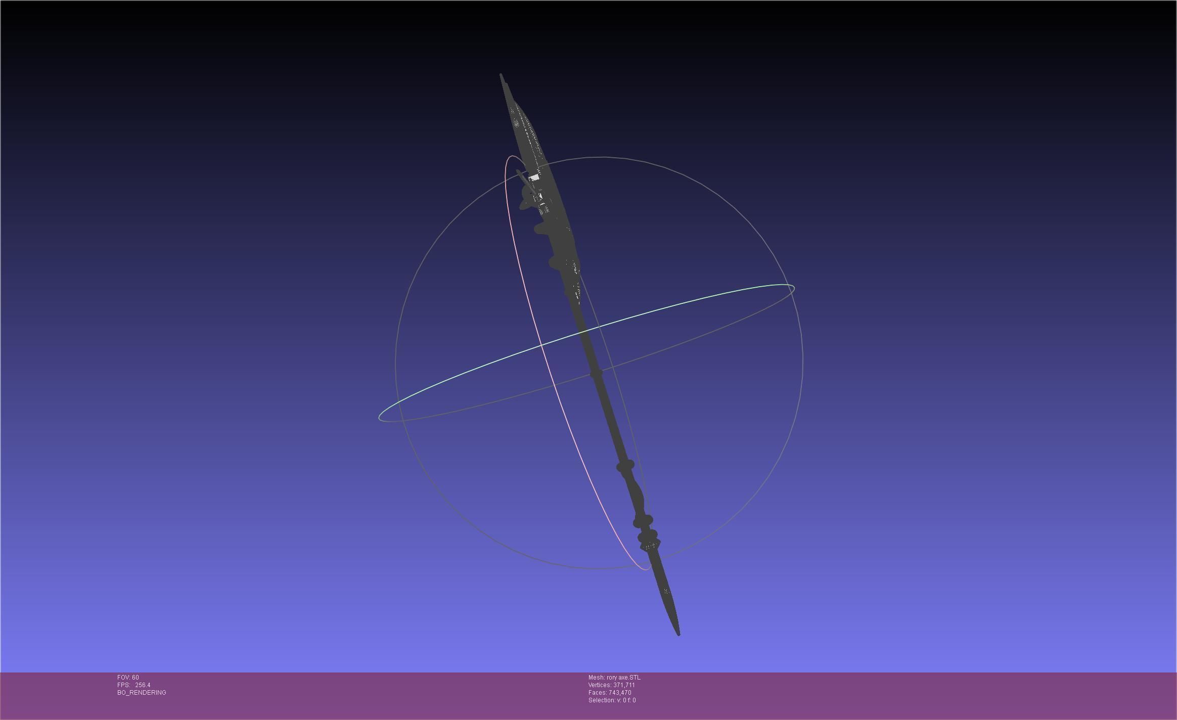 Gate Rory Mercury Axe Printable Assembly 3D print model_87