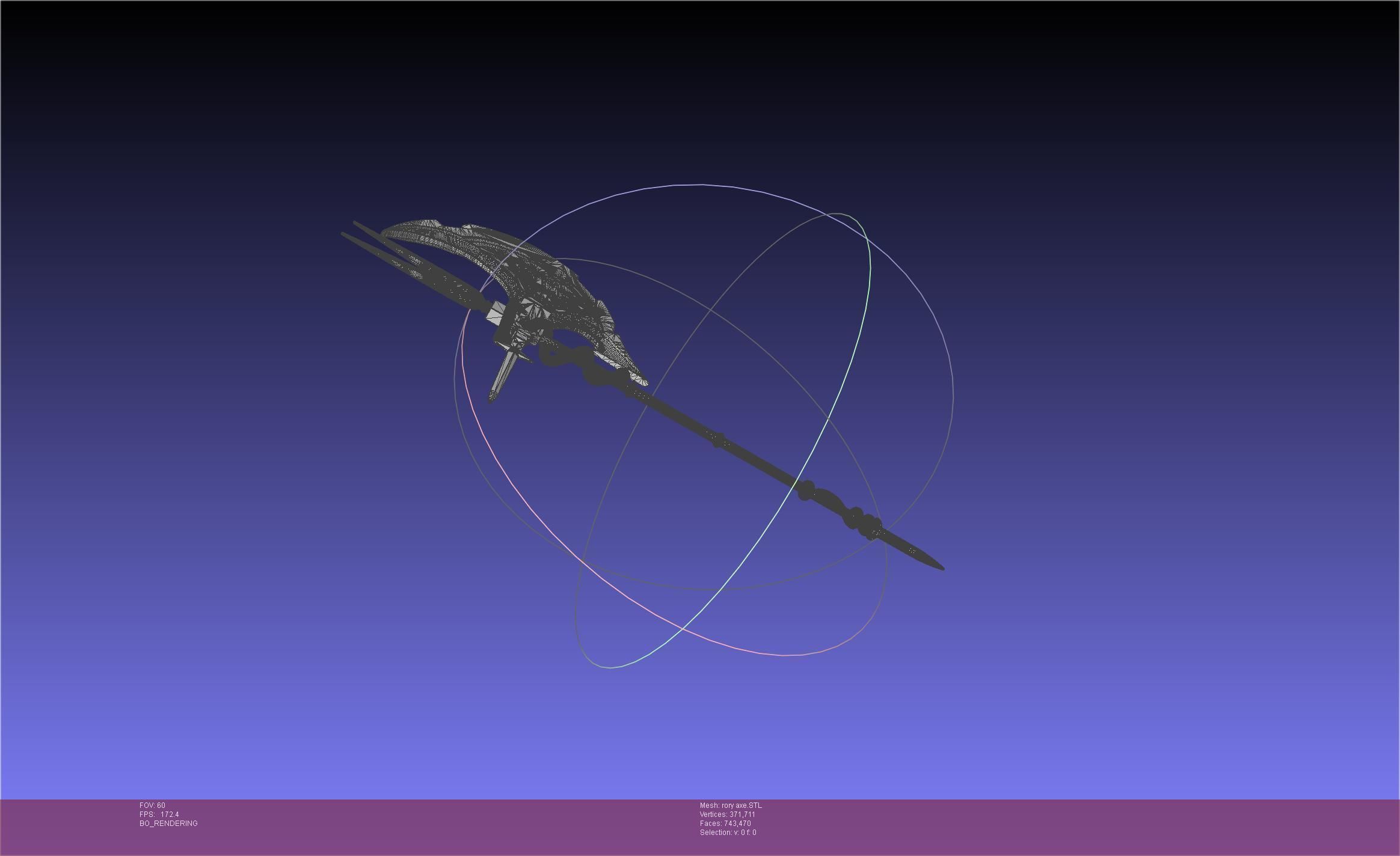 Gate Rory Mercury Axe Printable Assembly 3D print model_77