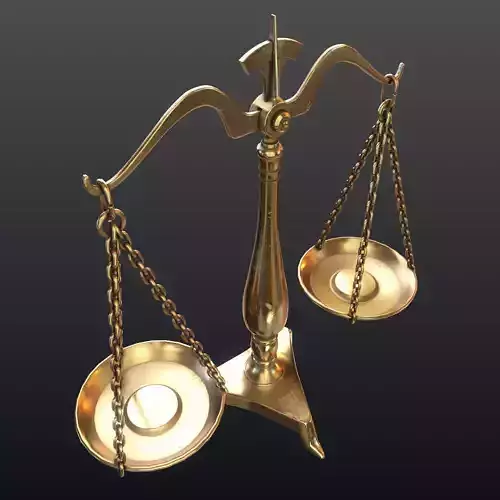 Balance scale 3D model