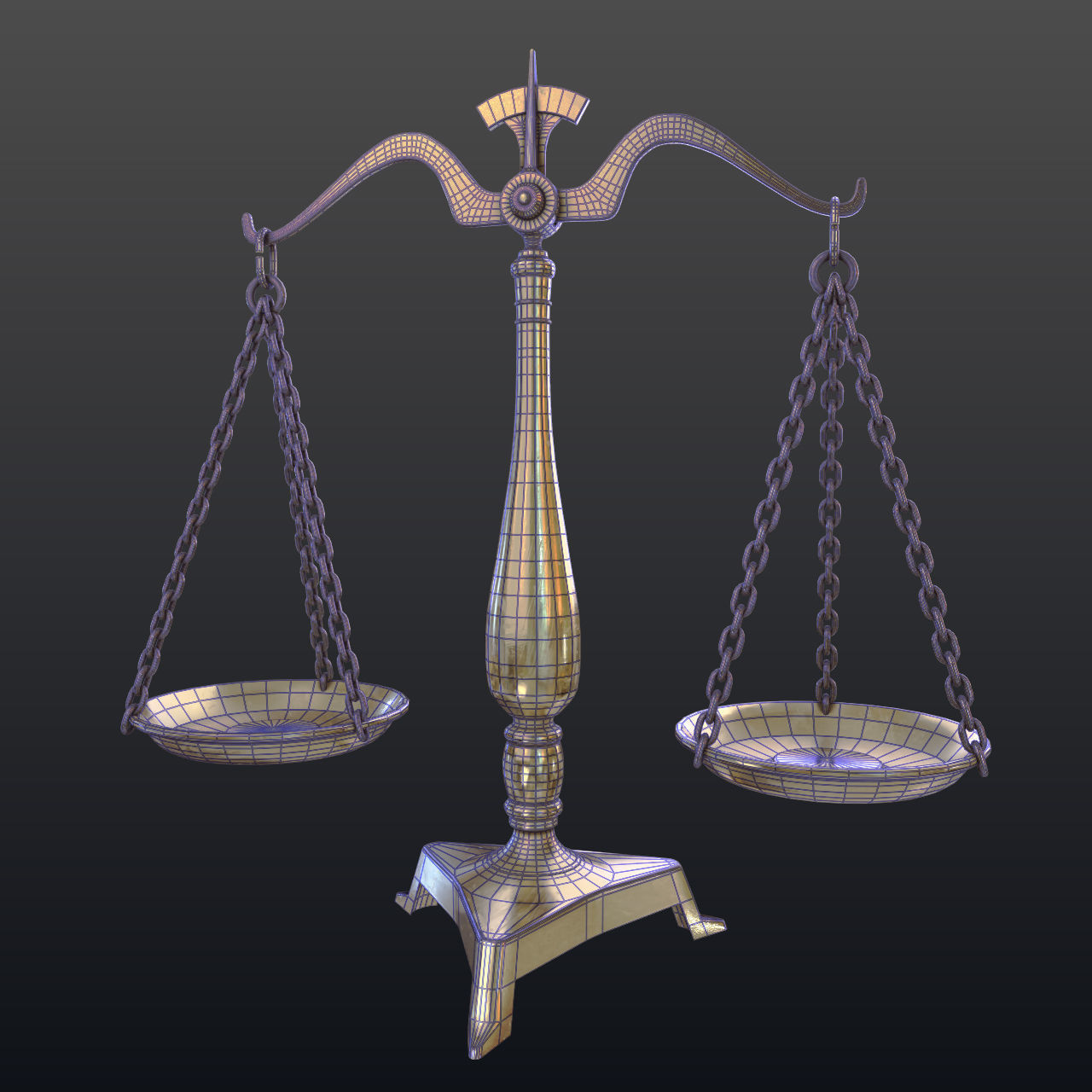 Balance scale 3D model_10