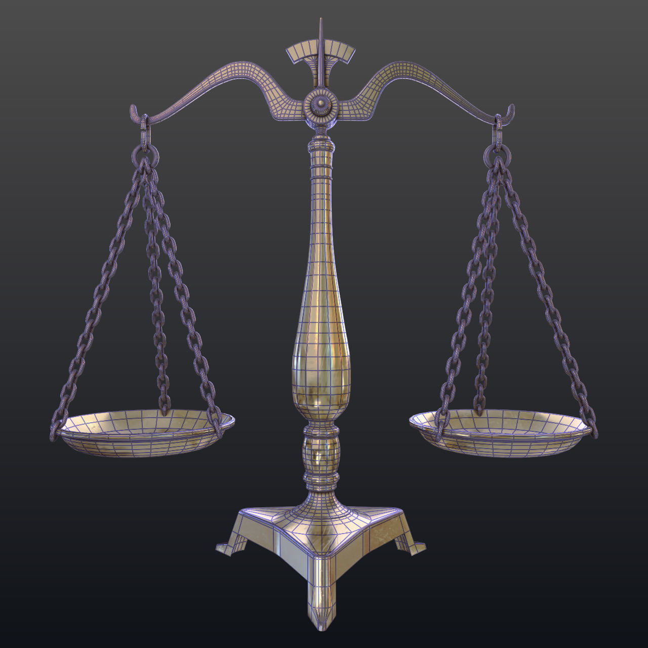 Balance scale 3D model_11