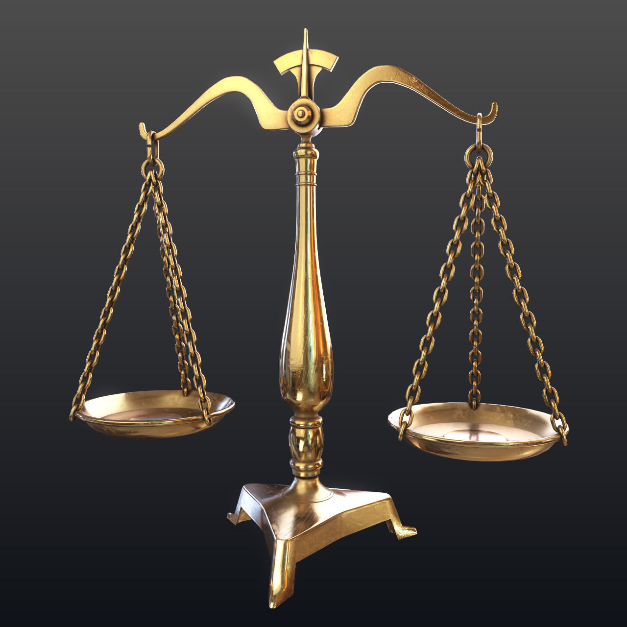 Balance scale 3D model_2