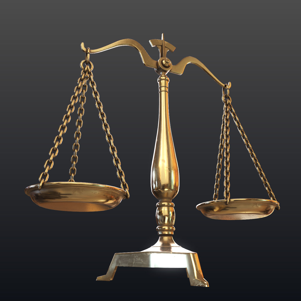 Balance scale 3D model_4