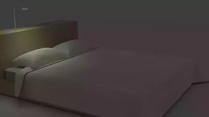 Double Bed With night lamp