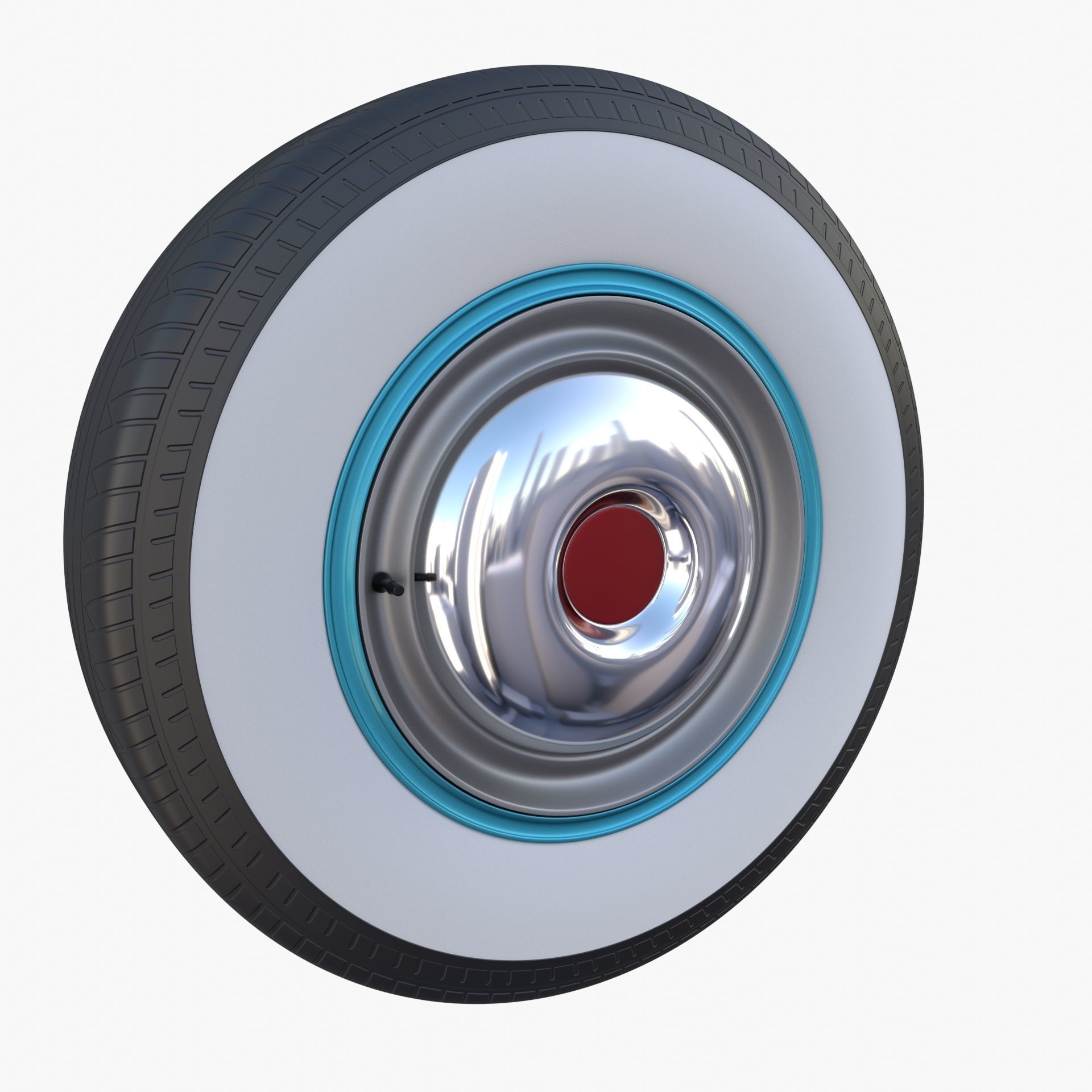 Generic 40s Car Wheel 3D model_9