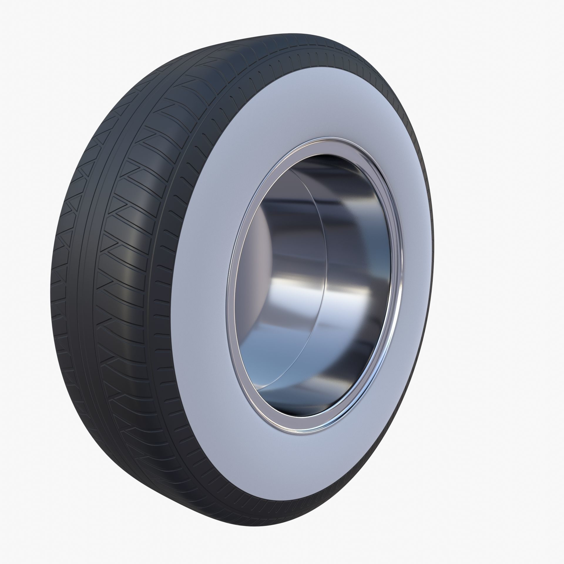 Generic 40s Car Wheel 3D model_5