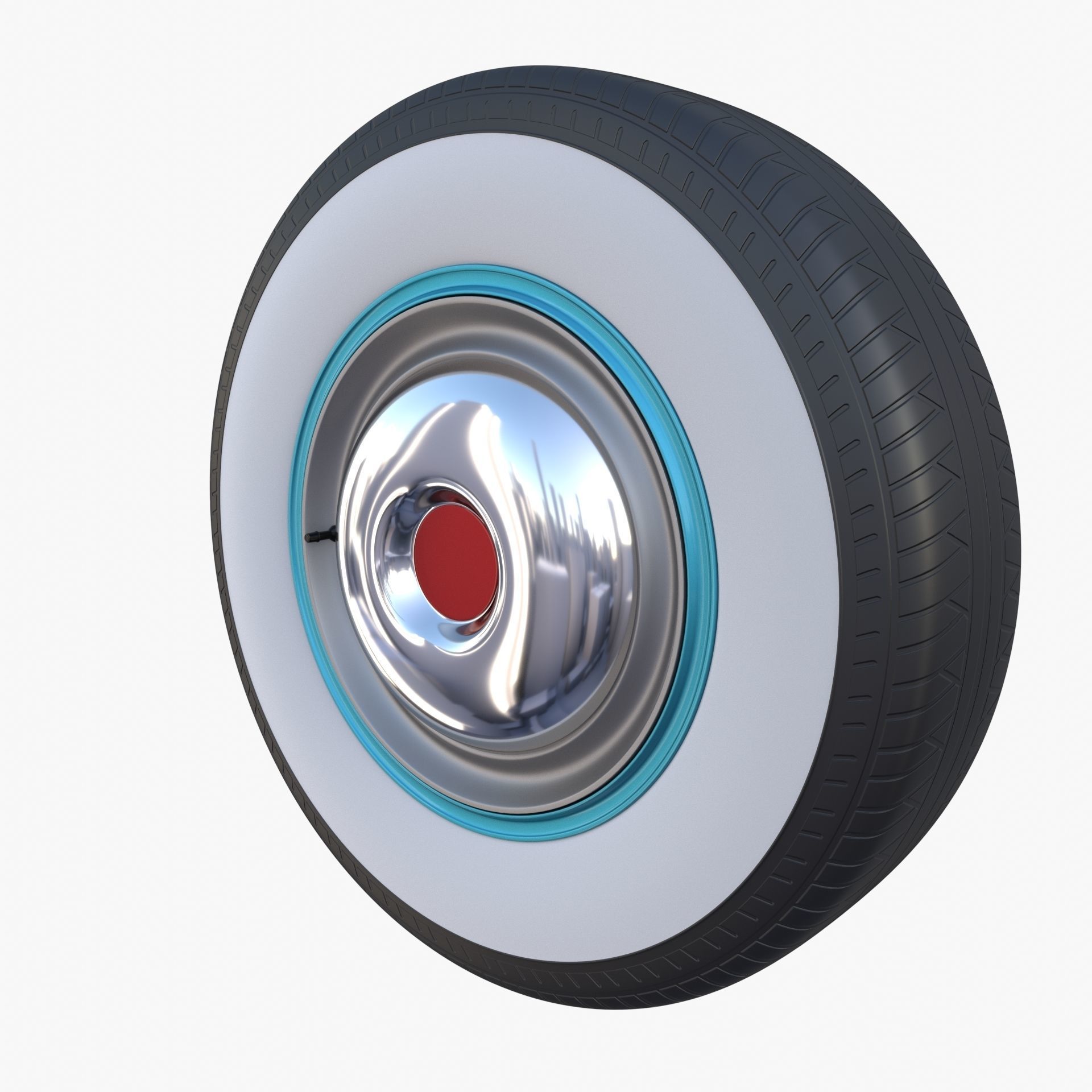 Generic 40s Car Wheel 3D model_1