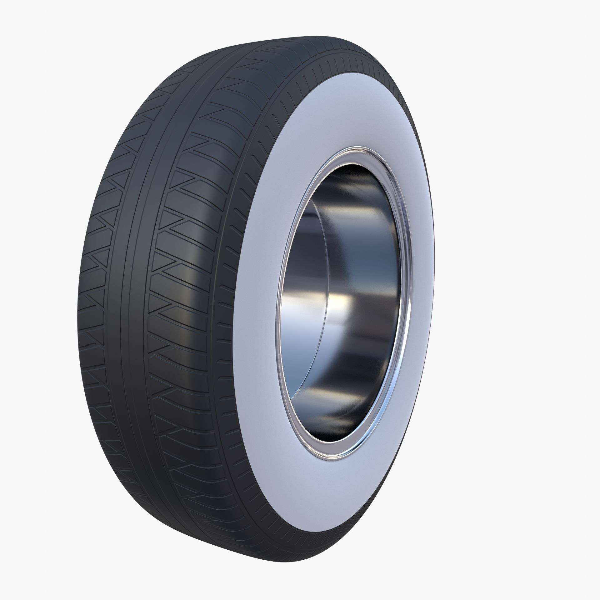 Generic 40s Car Wheel 3D model_4