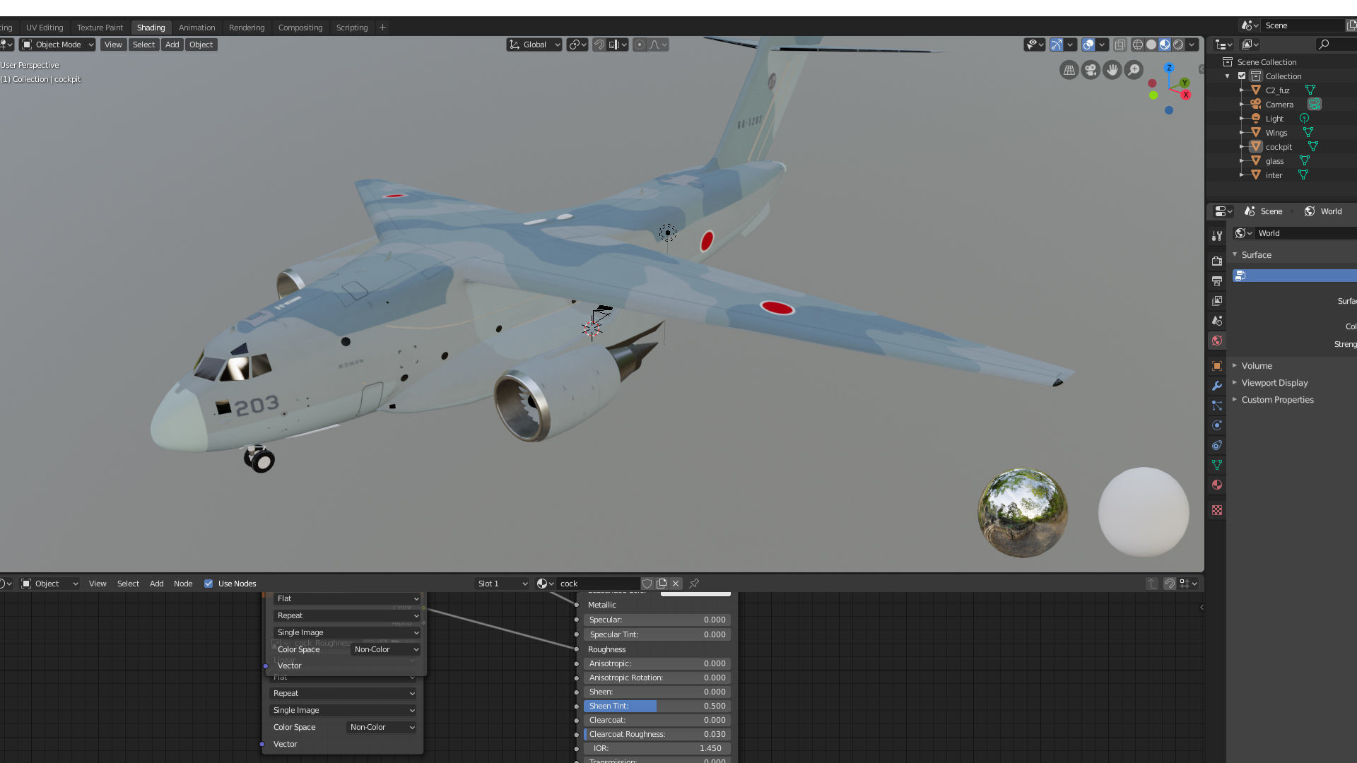 Kawasaki C-2 Low-poly 3D model_10