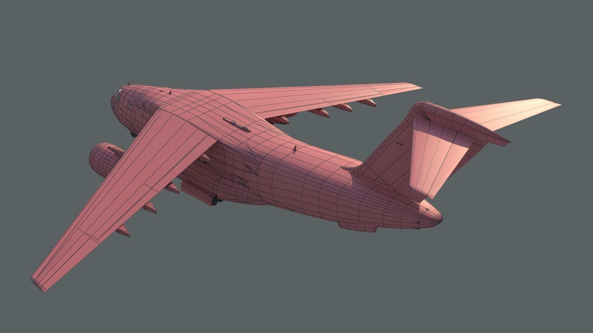 Kawasaki C-2 Low-poly 3D model_13