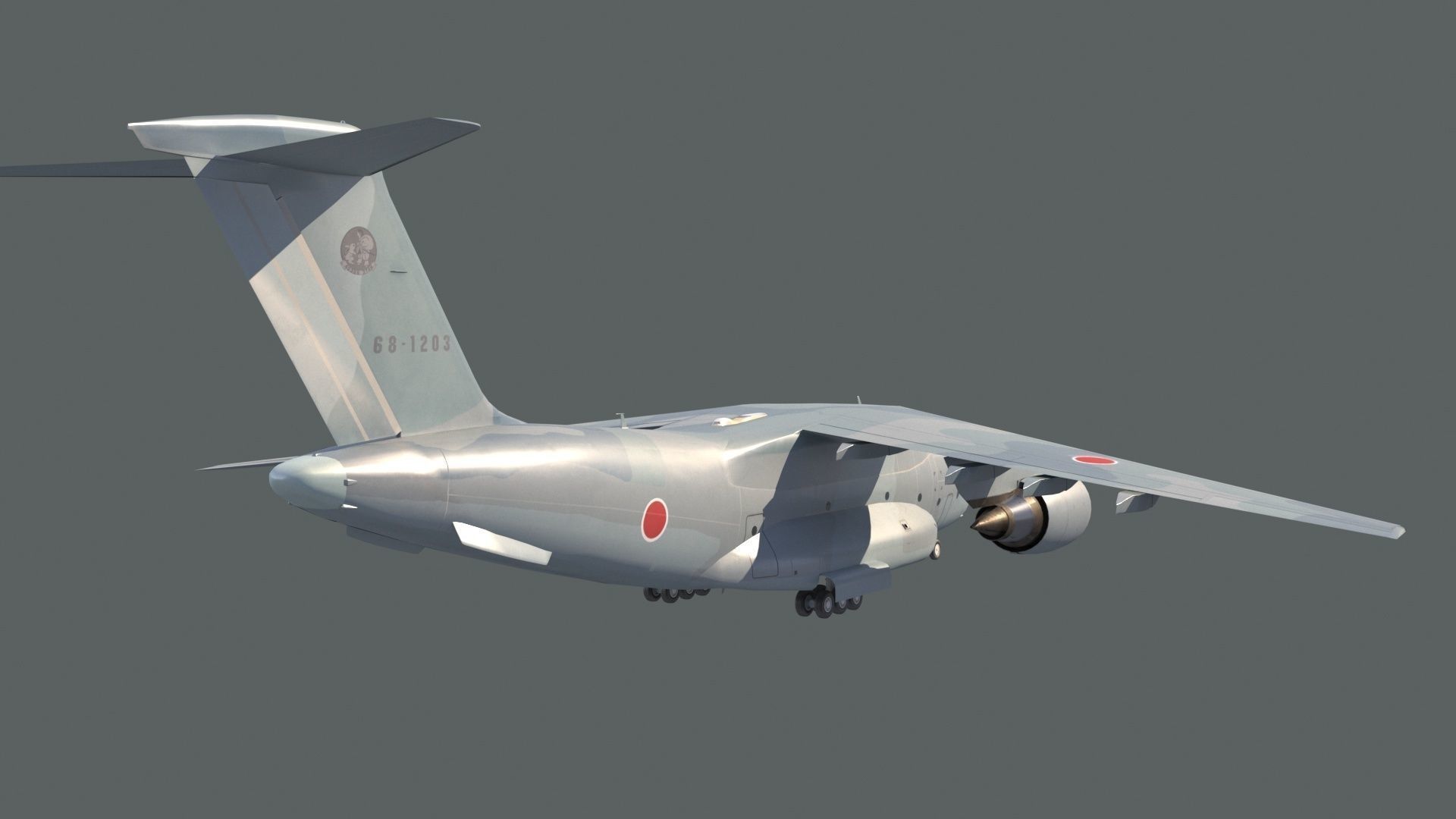 Kawasaki C-2 Low-poly 3D model_2
