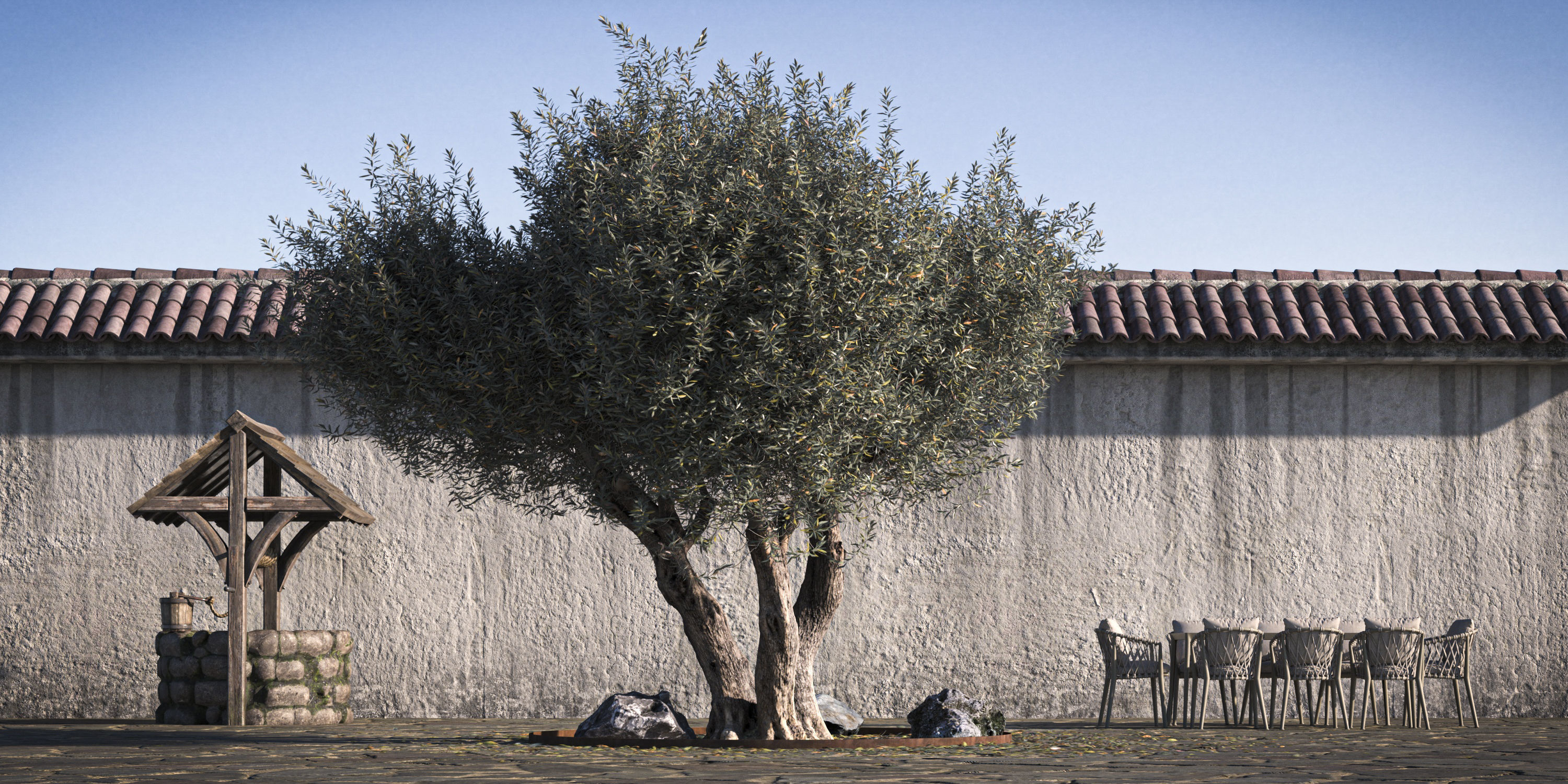 Olive Tree 10 RETOPO  3D model_2