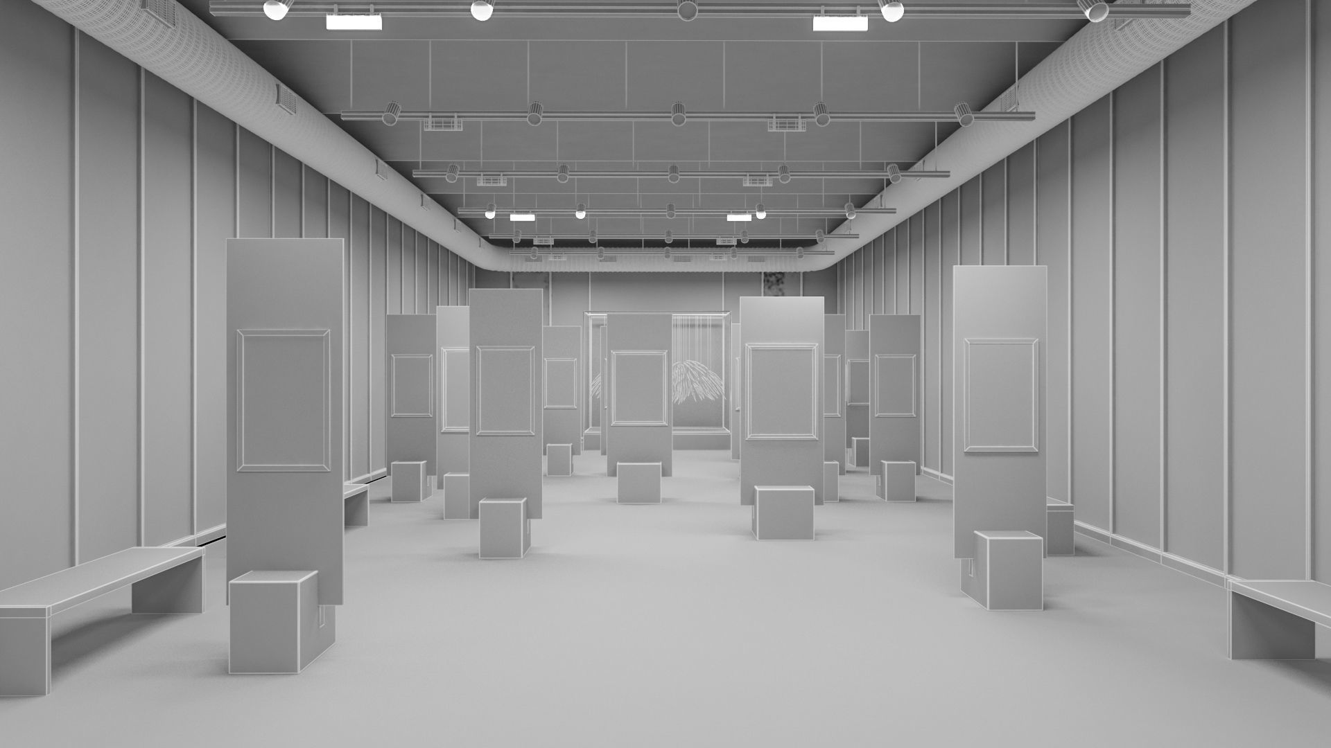  Art Gallery Contemporary 3D Low-poly 3D model_5