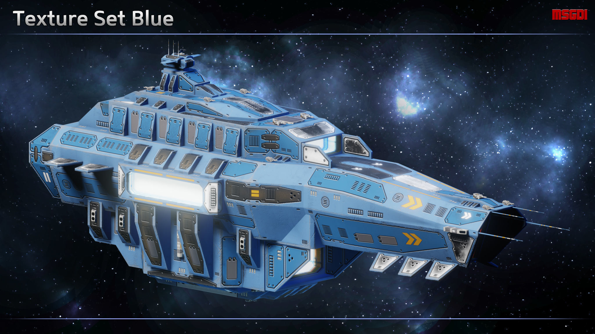 Spaceship Arnim Light Carrier Low-poly 3D model_5