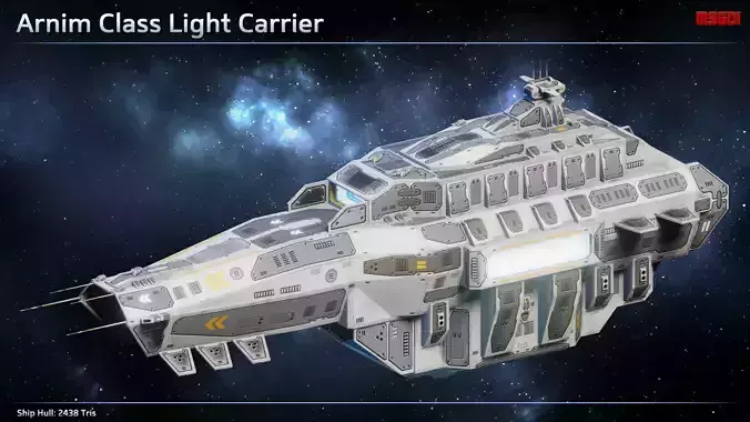 Spaceship Arnim Light Carrier Low-poly 3D model
