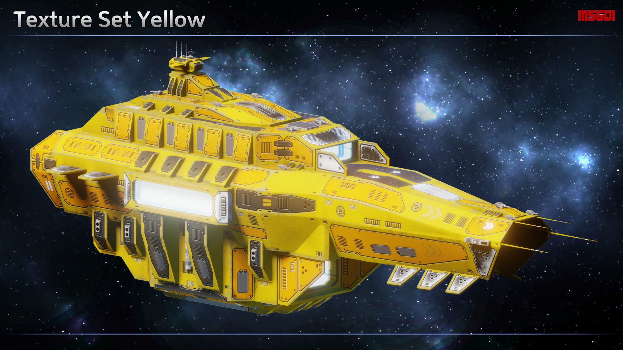 Spaceship Arnim Light Carrier Low-poly 3D model_10