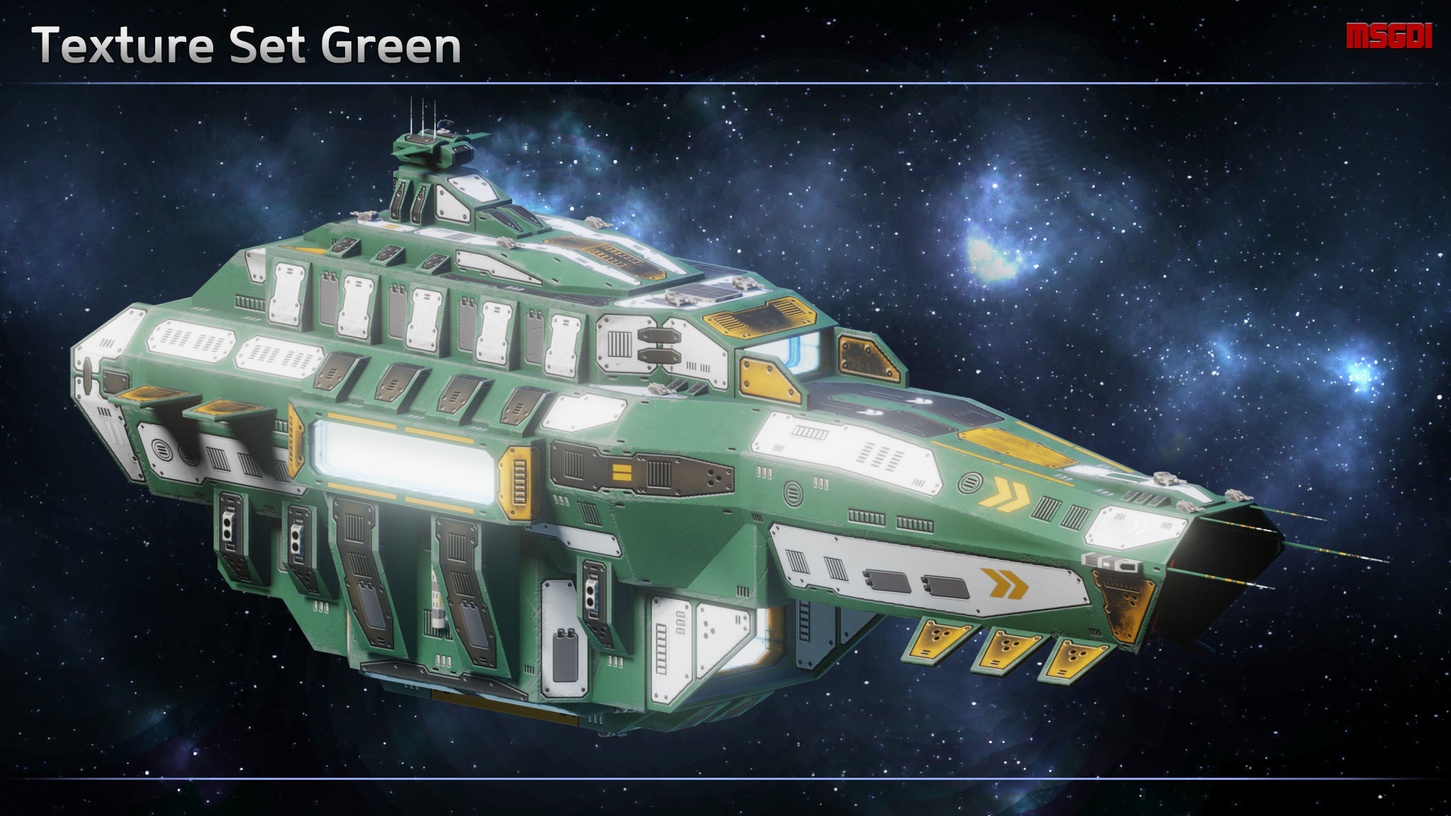 Spaceship Arnim Light Carrier Low-poly 3D model_6