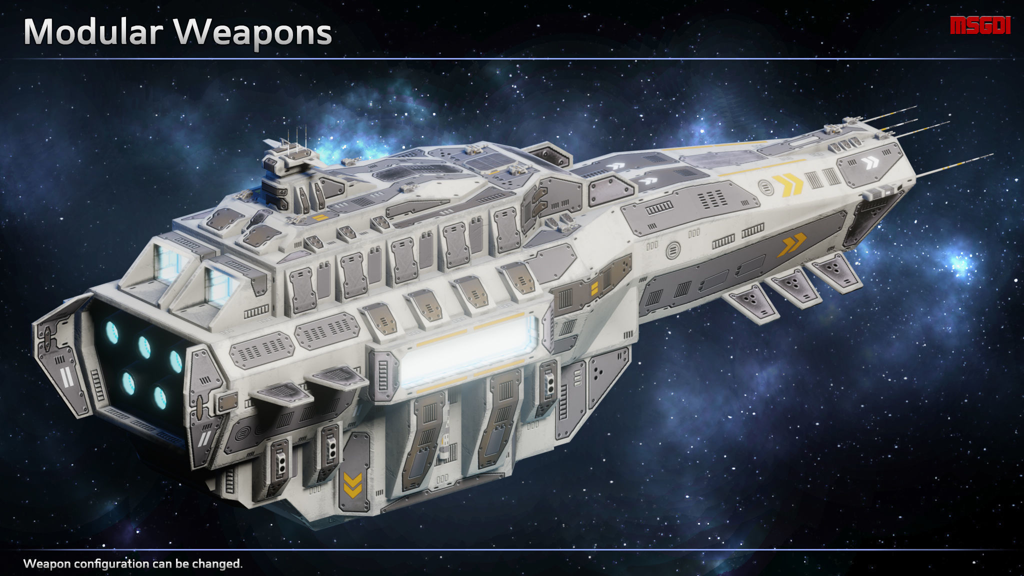 Spaceship Arnim Light Carrier Low-poly 3D model_4