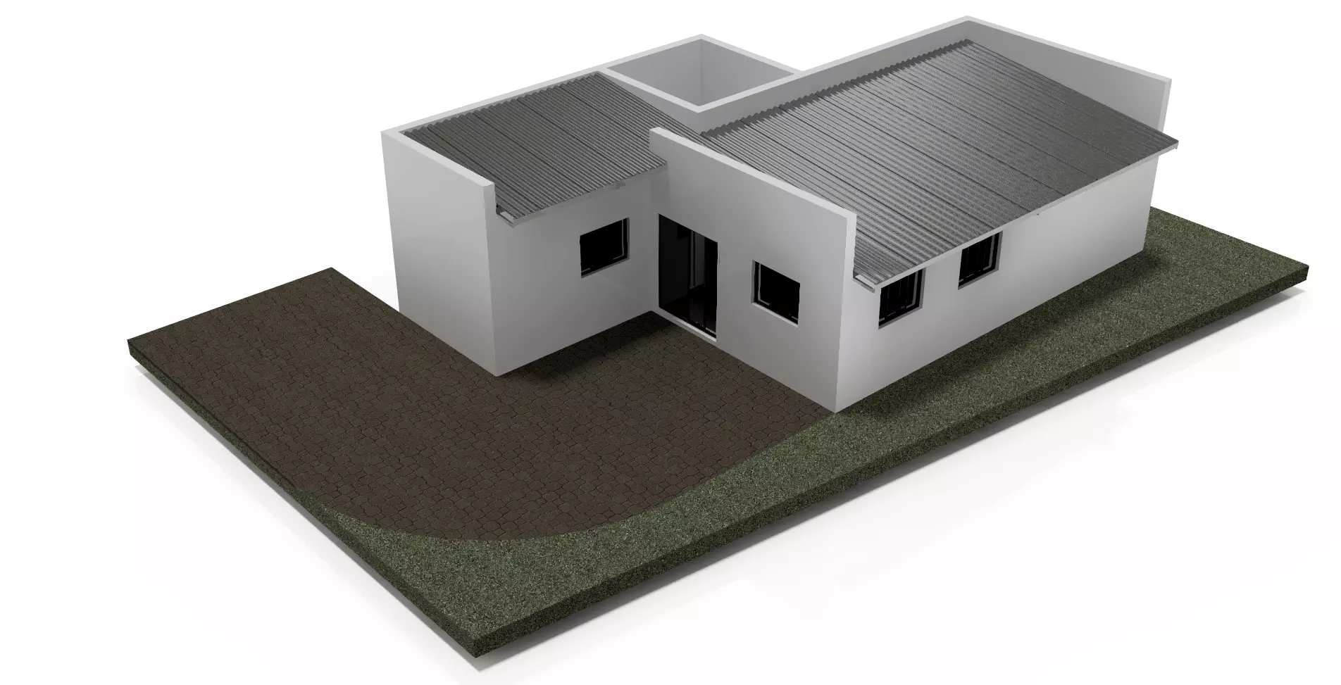 Flat Building 3D model_0